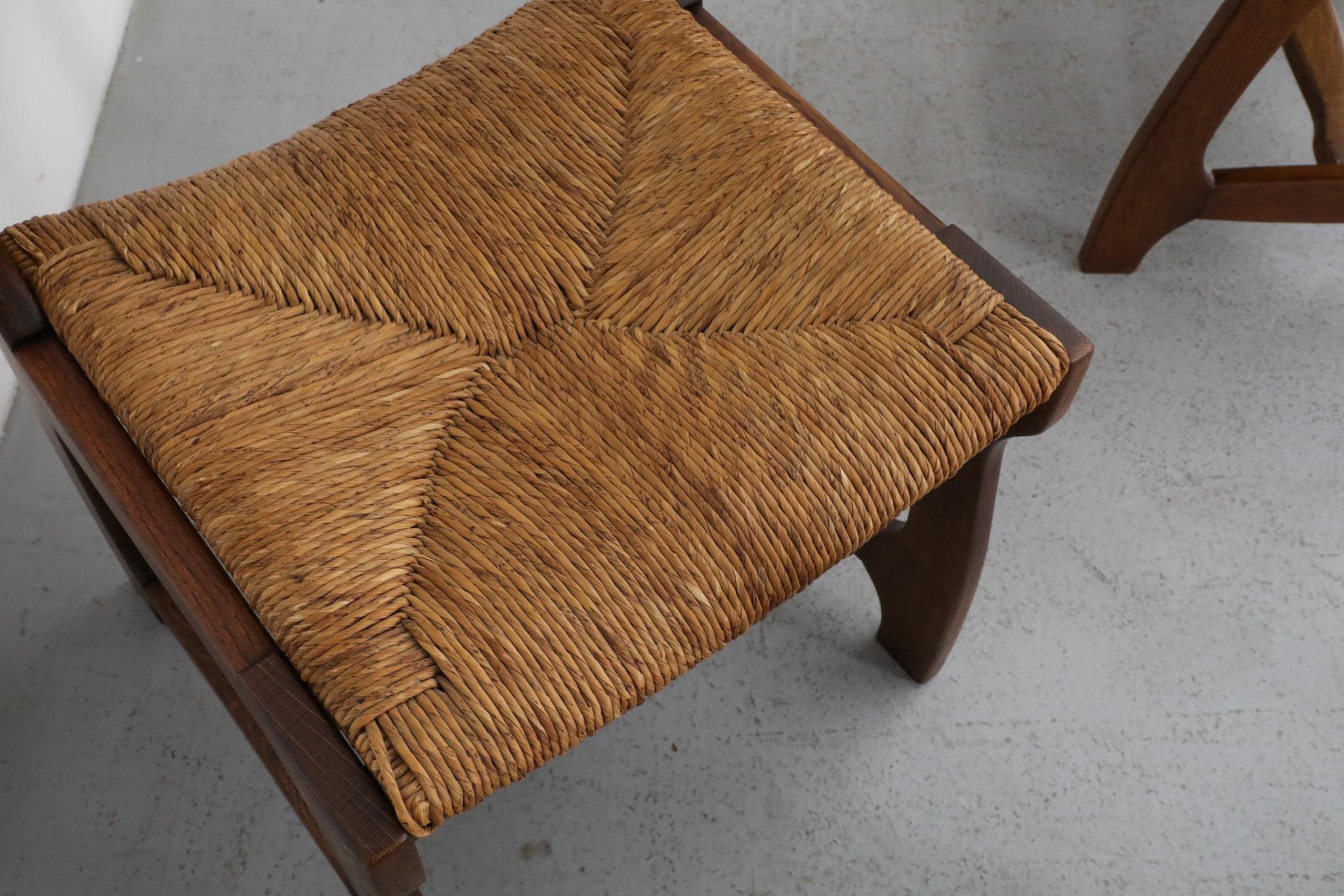 Set of Six Henning Kjaernulf Style Razorback Dining Chairs with Rush Seats 11