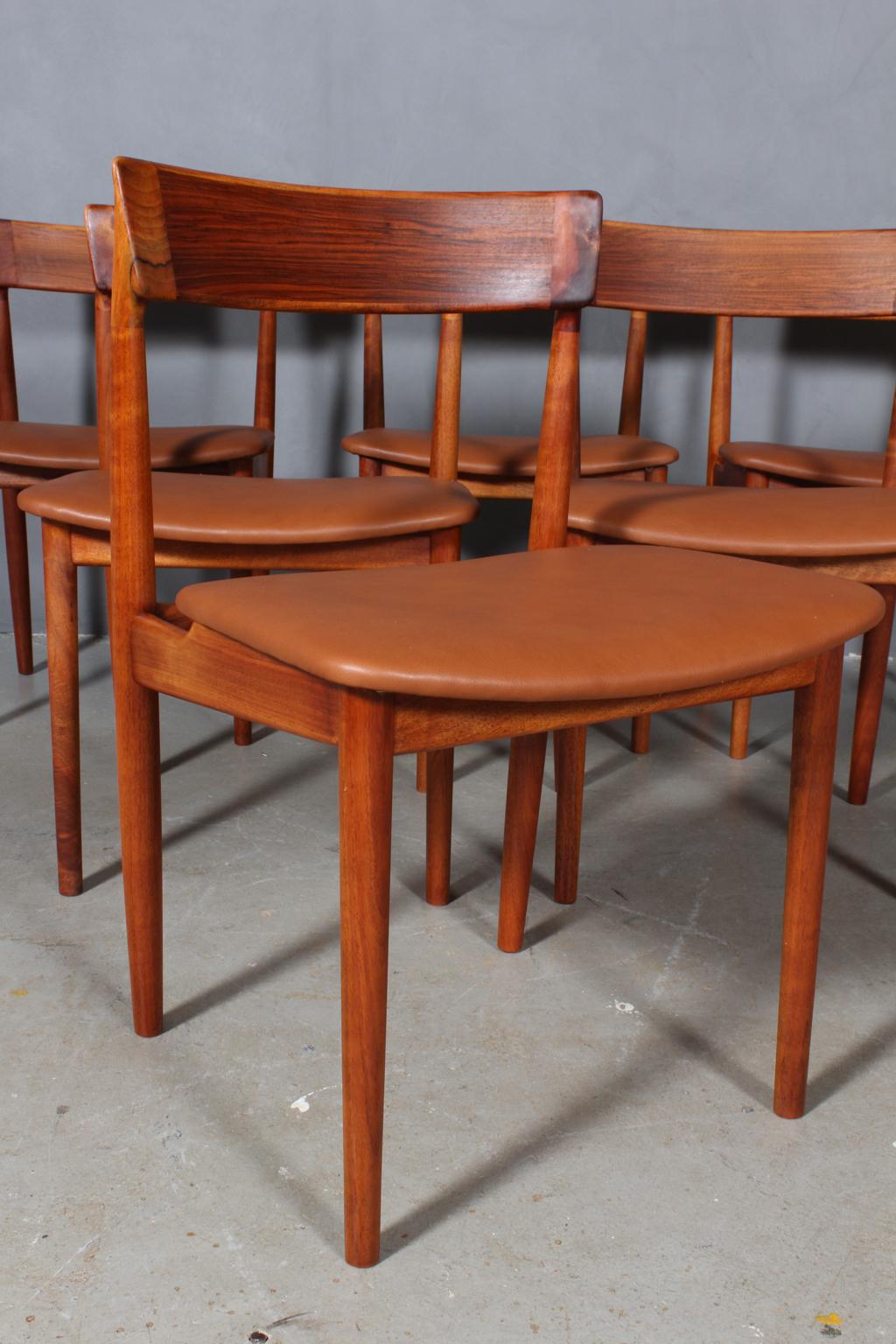 Danish Set of Six Henry Rosengren Hansen Dining Chairs