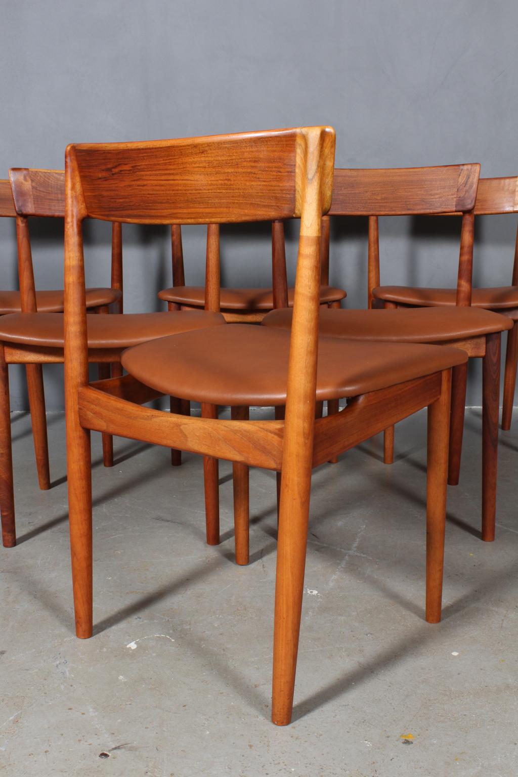 Mid-20th Century Set of Six Henry Rosengren Hansen Dining Chairs