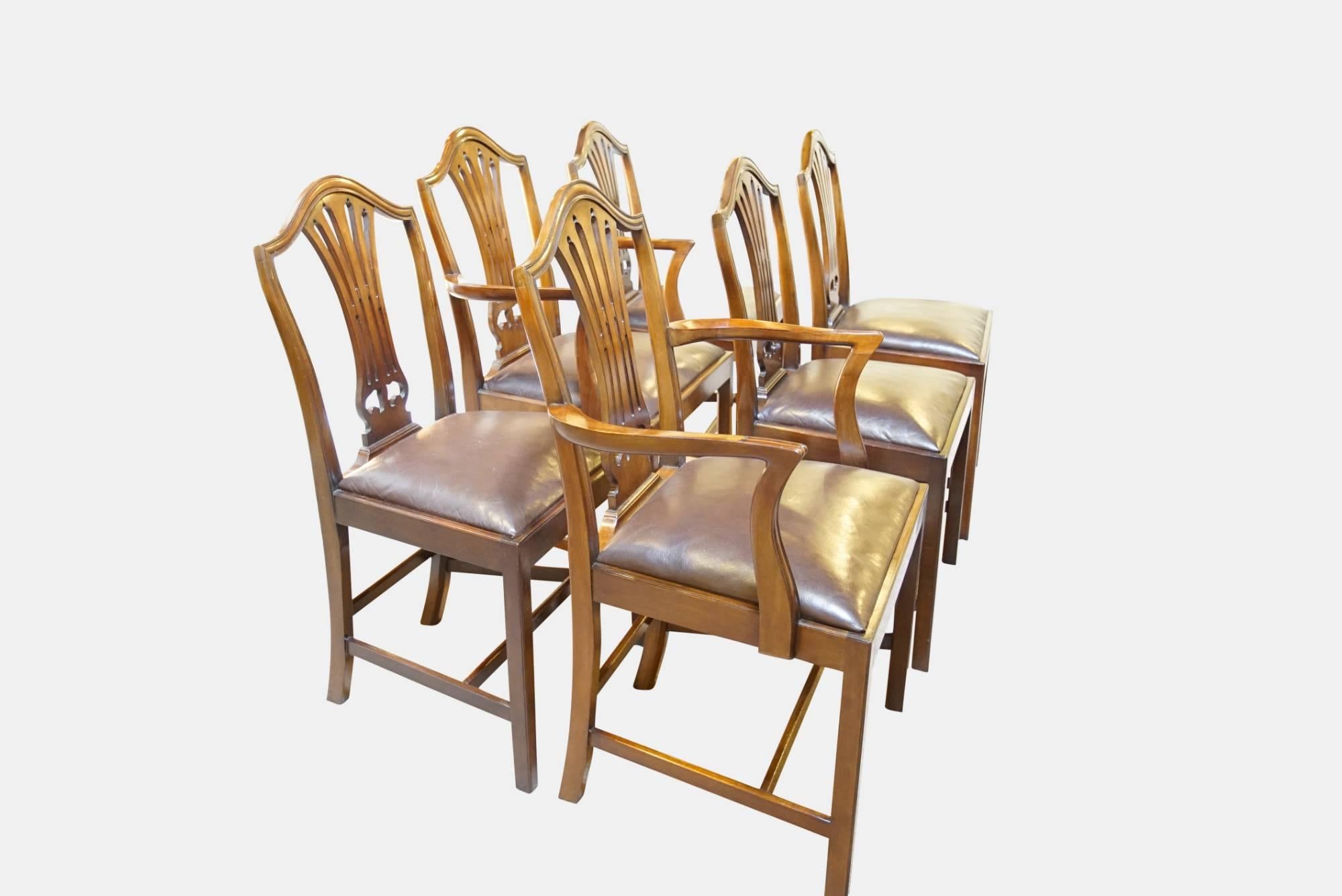 Set of Six Hepplewhite Chairs In Excellent Condition In Salisbury, GB