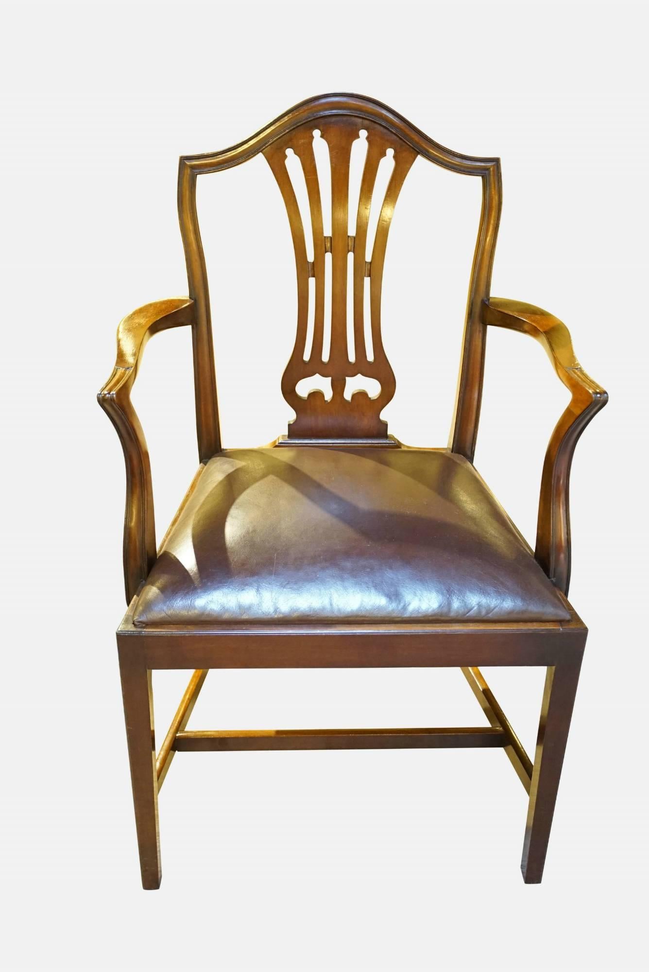 19th Century Set of Six Hepplewhite Chairs