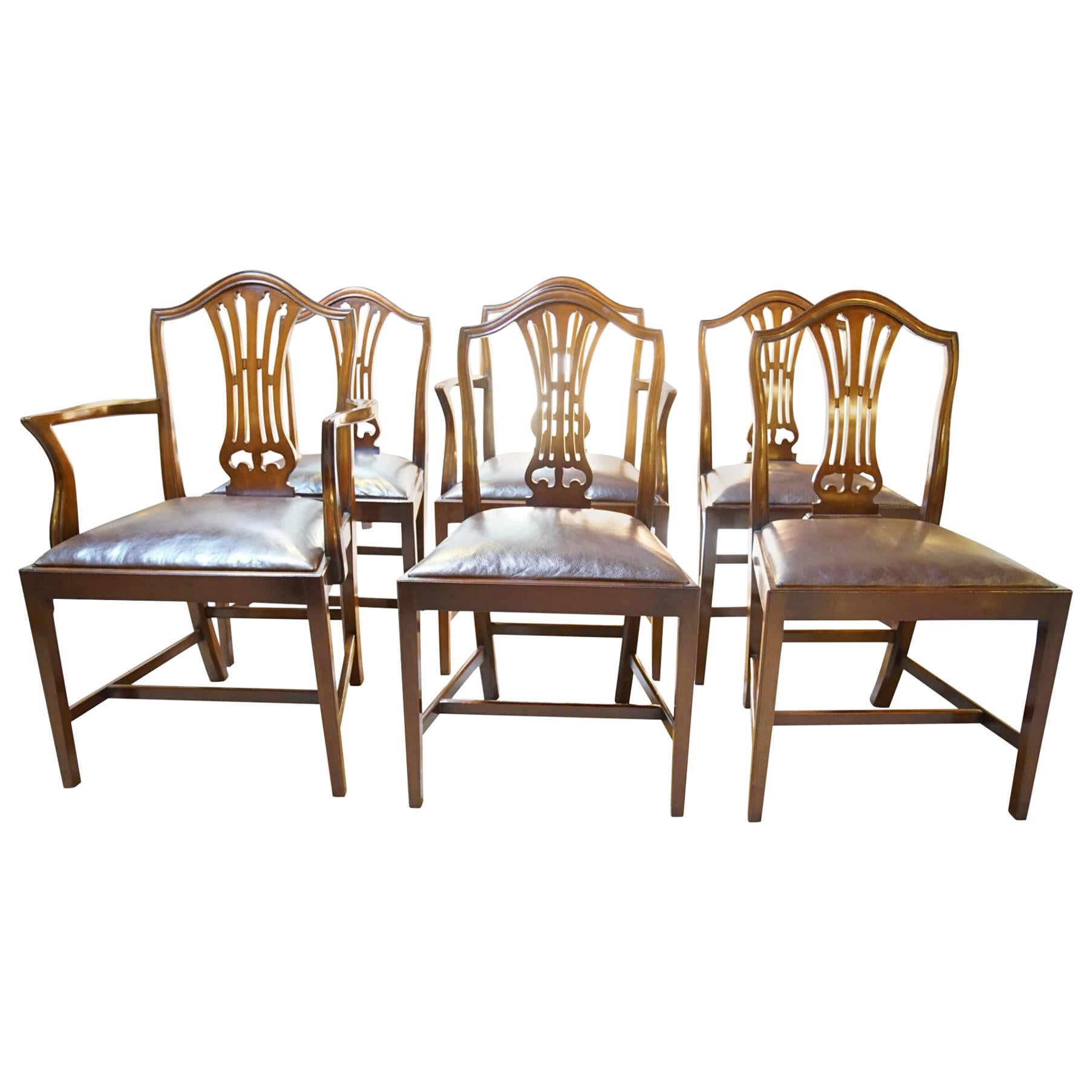 Set of Six Hepplewhite Chairs