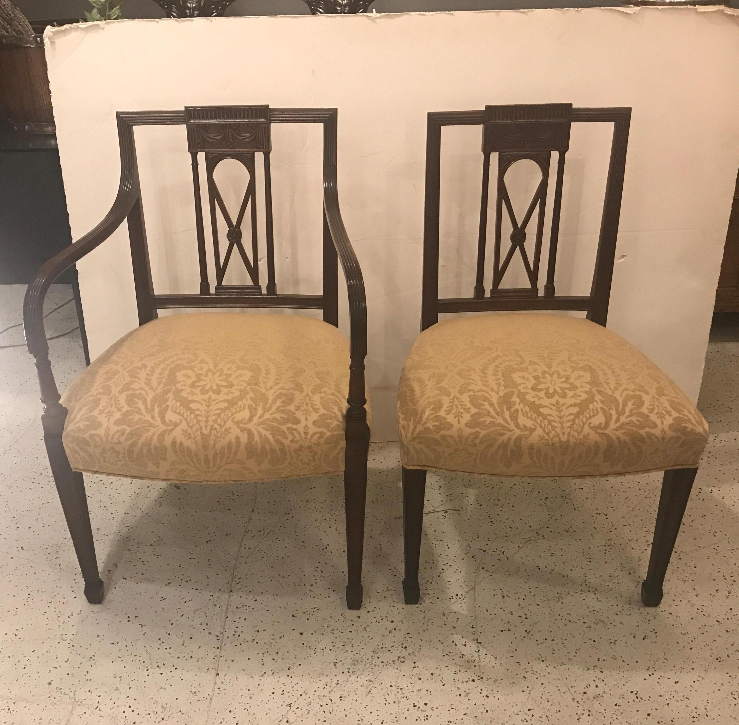 Set of Six Hepplewhite Dining Chairs 9