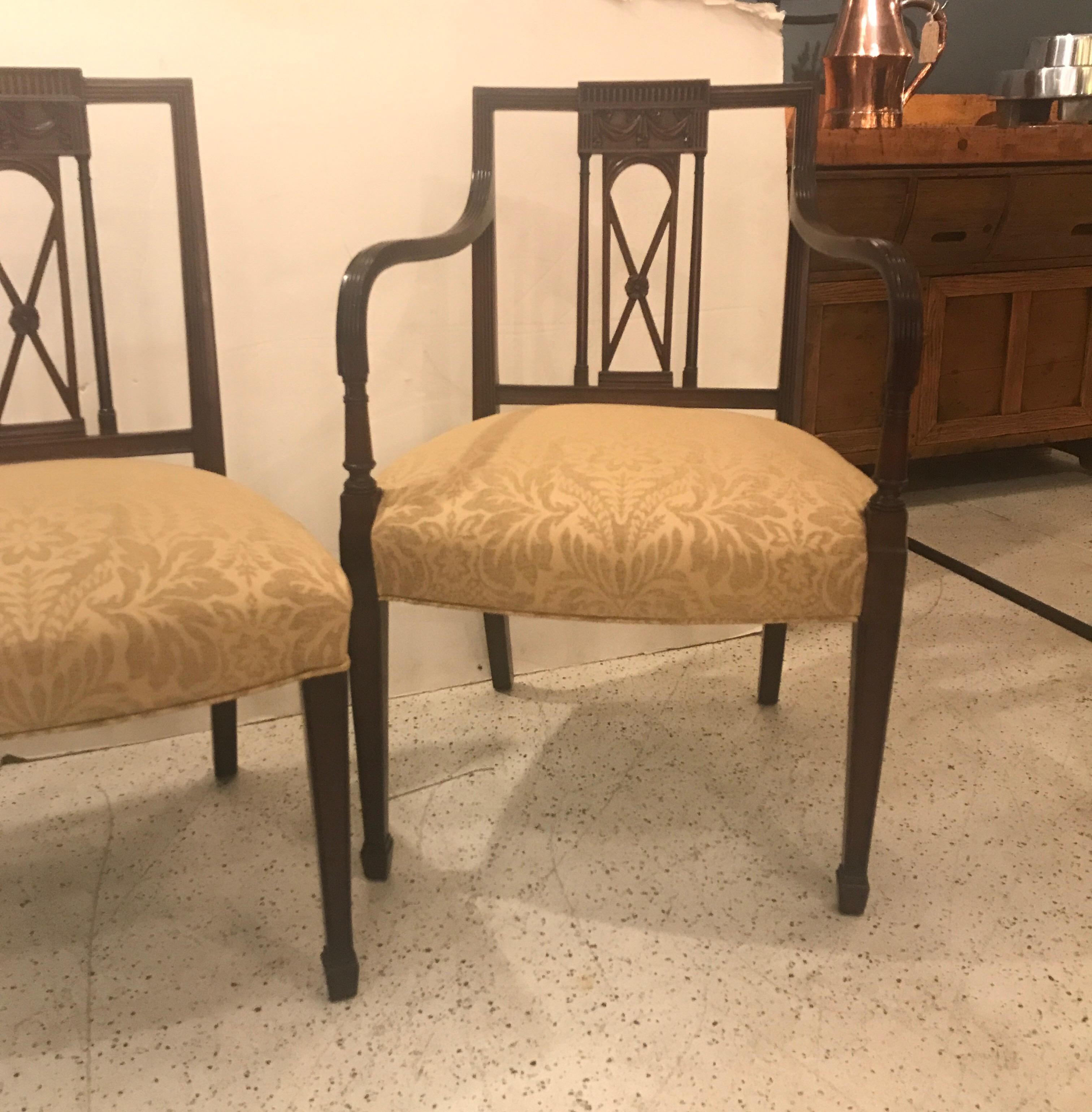 American Set of Six Hepplewhite Dining Chairs
