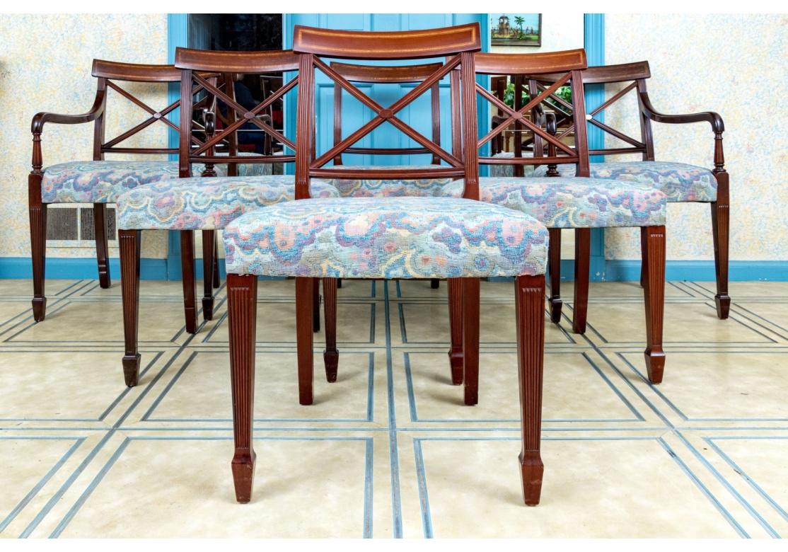 Ensemble de six chaises de salle à manger de style Hepplewhite en vente 4