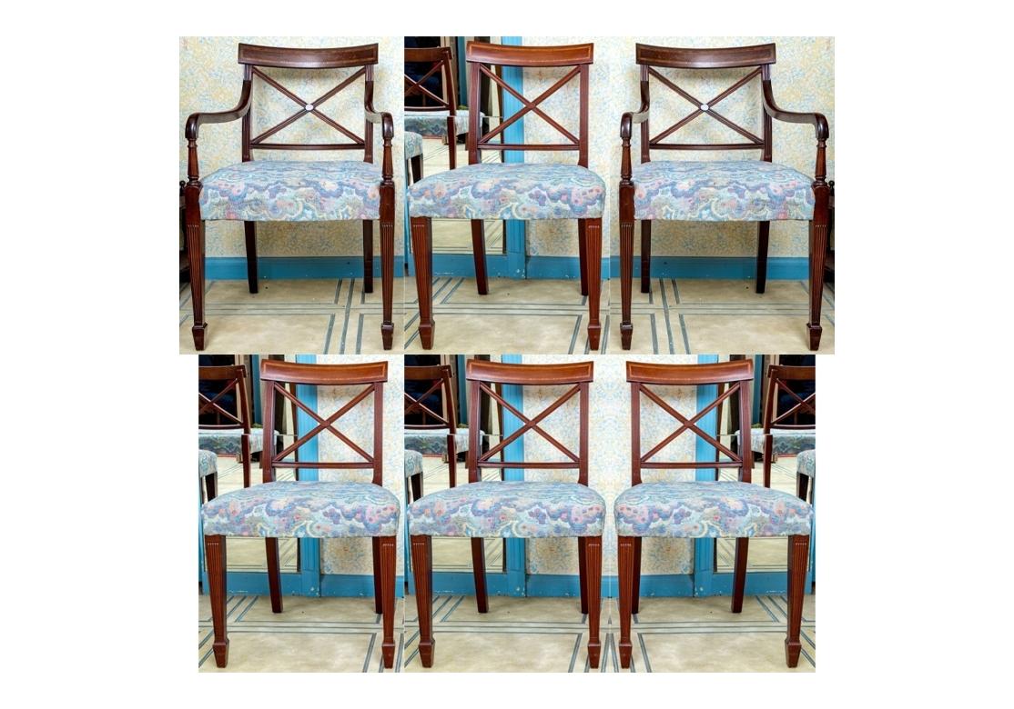 Ensemble de six chaises de salle à manger de style Hepplewhite en vente 5