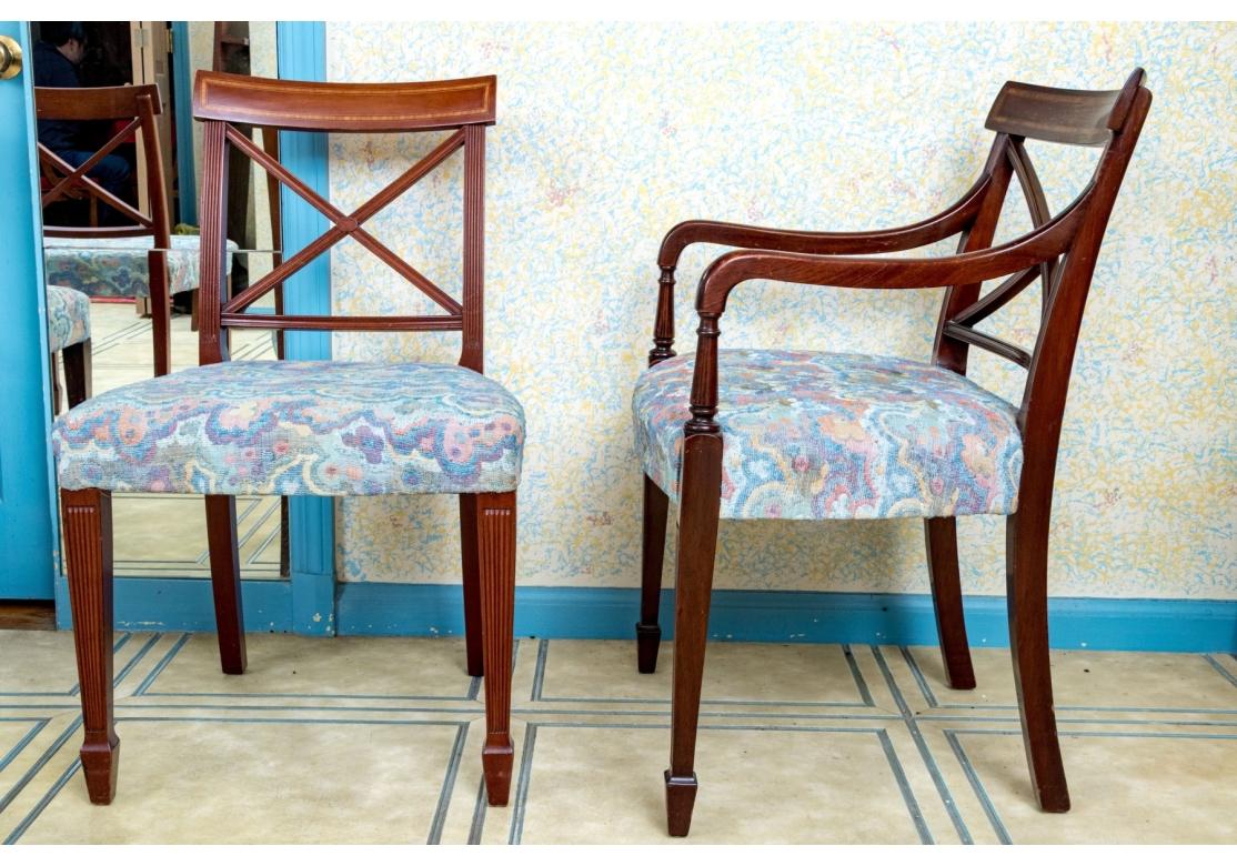 Ensemble de six chaises de salle à manger de style Hepplewhite en vente 1