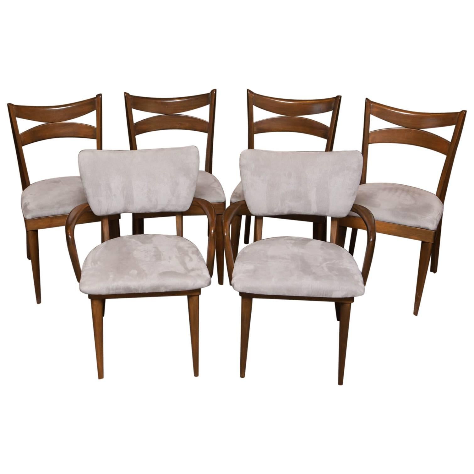 Set of Six Heywood Wakefield Bow Tie Chairs 