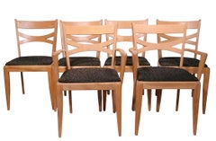 Set of Six Heywood Wakefield Cats Eye Dining Chairs M 553