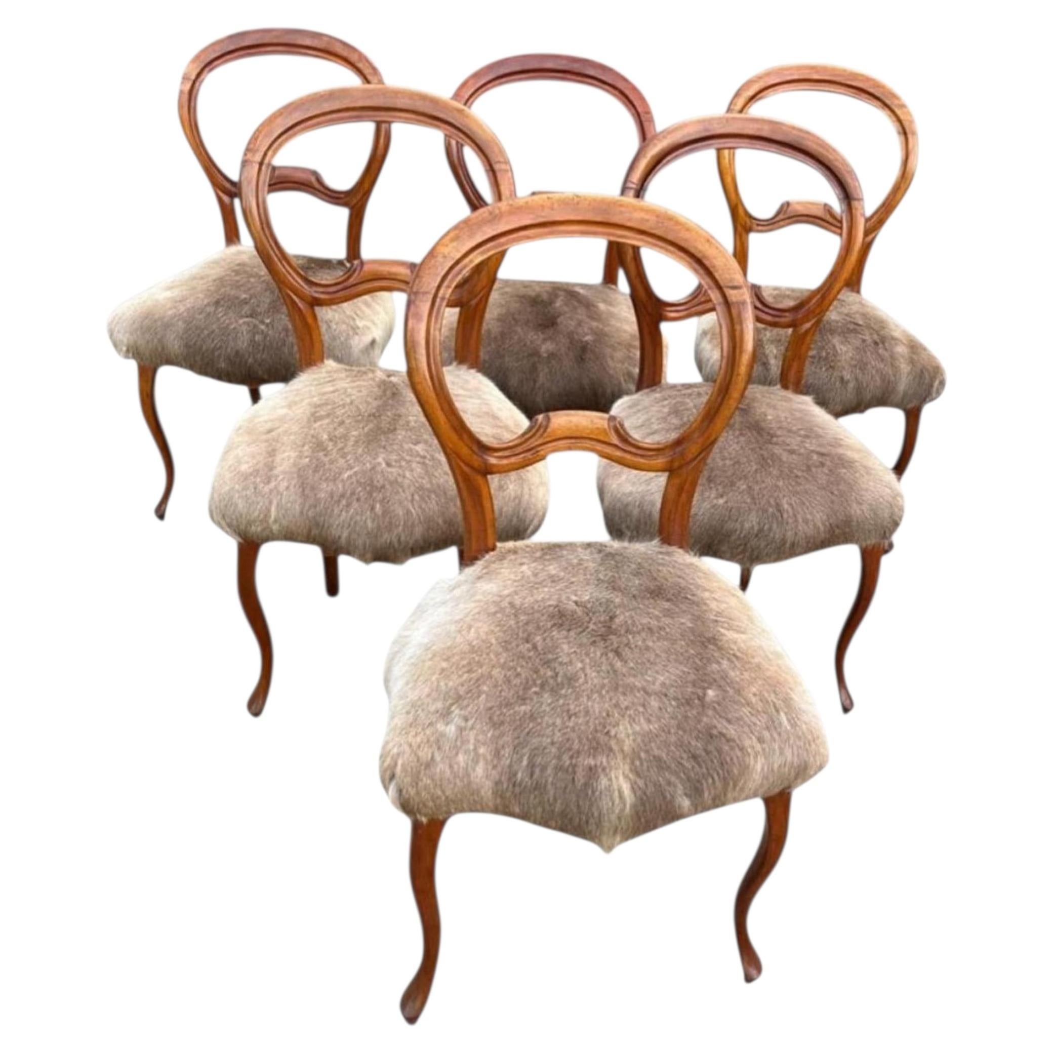Set of Six "Himes" Neo-Baroque Chairs, Sweeden 1880's For Sale
