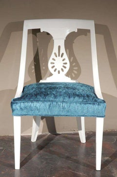 Set of Six Hollywood Regency Dining Chairs
