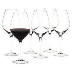 Set of Six Holmegaard 'Cabernet' Red Wine Glasses