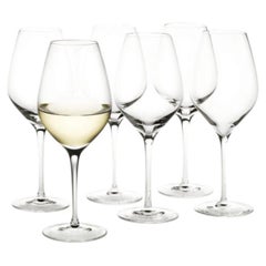 Set of Six Holmegaard 'Cabernet' White Wine Glasses