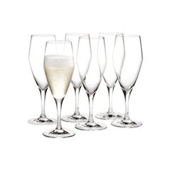 Lot de six flûtes à champagne « Perfection » de Holmegaard