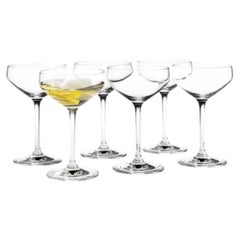 Set of Six Holmegaard 'Perfection' Martini Glasses