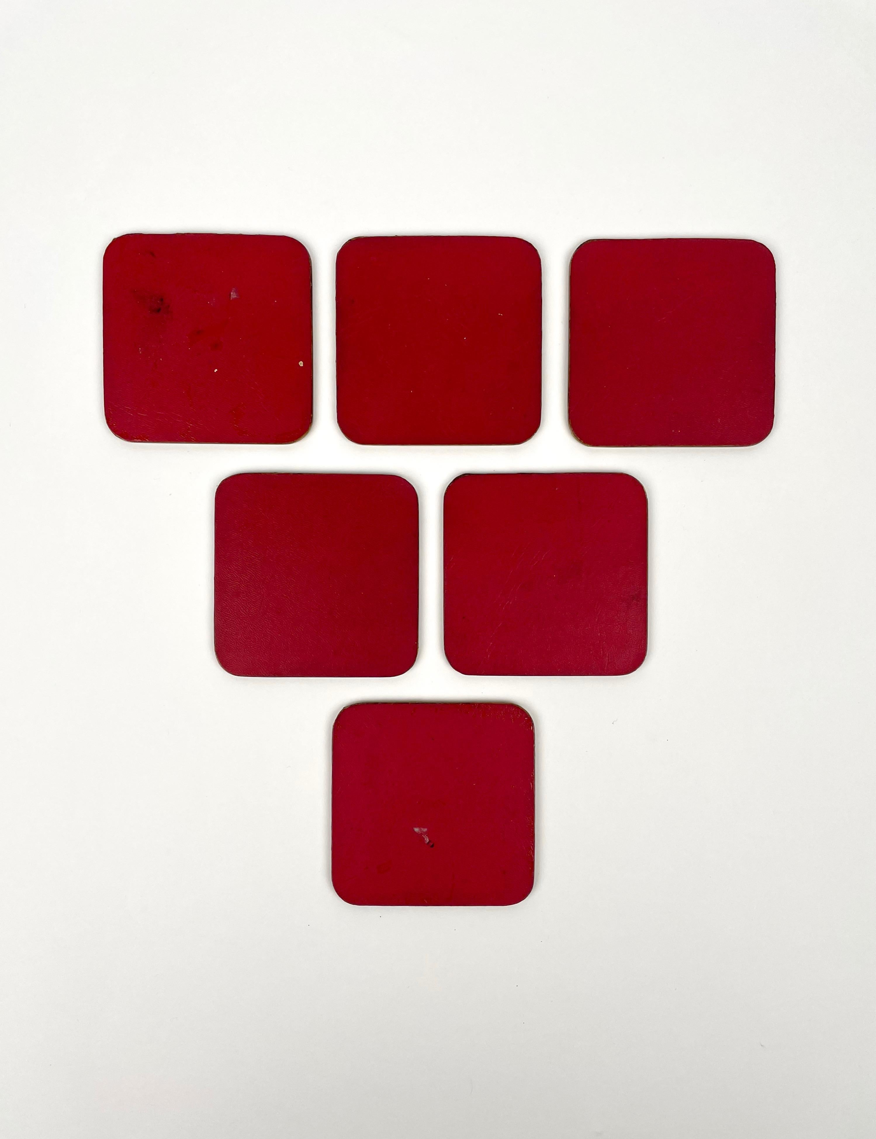 Set of Six Horse Coasters in Lacquered Wood, Italy, 1950s For Sale 11