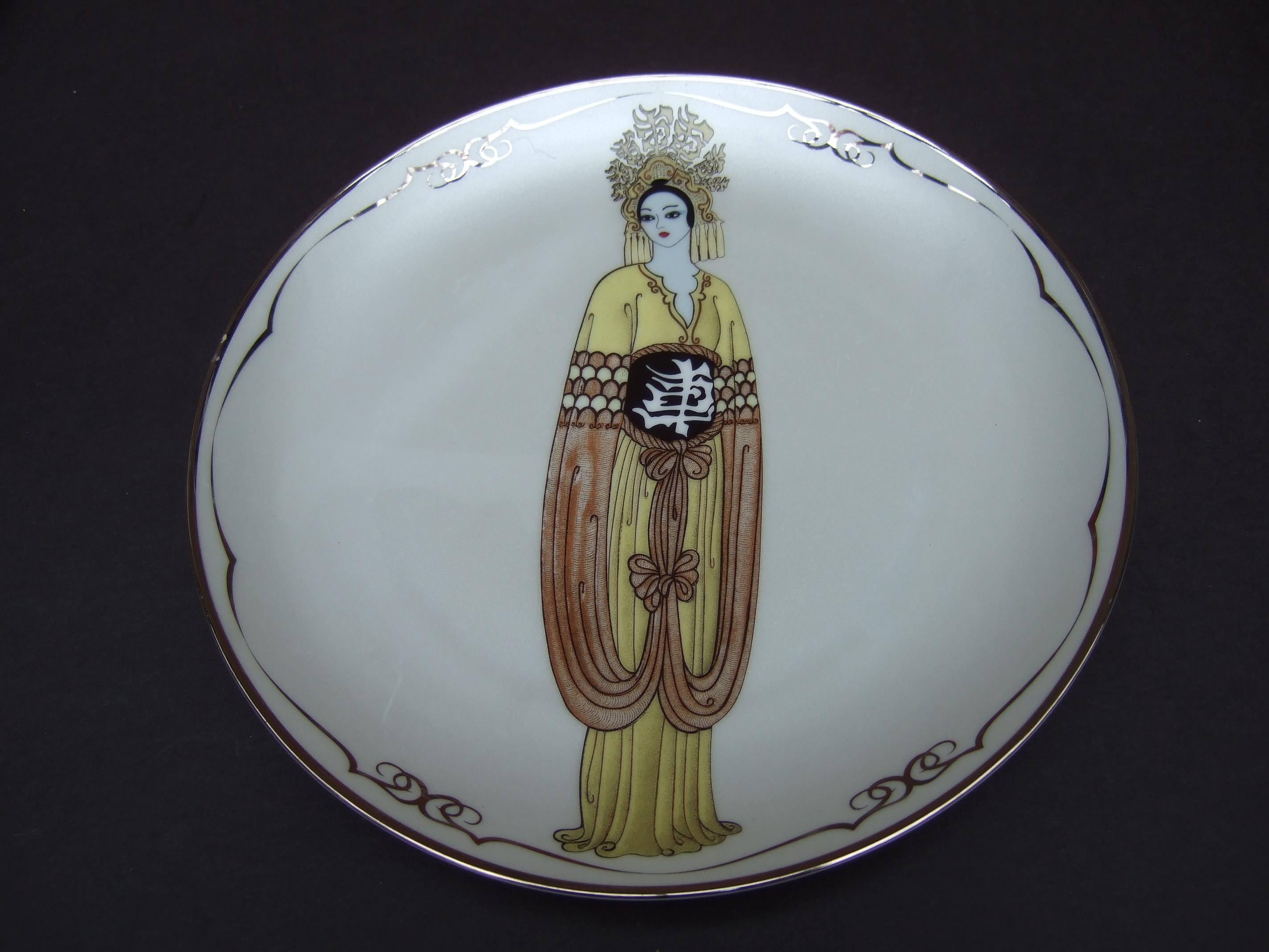 Set of Six House of Erte' Numbered Porcelain Decorative Plates c 1980s 2