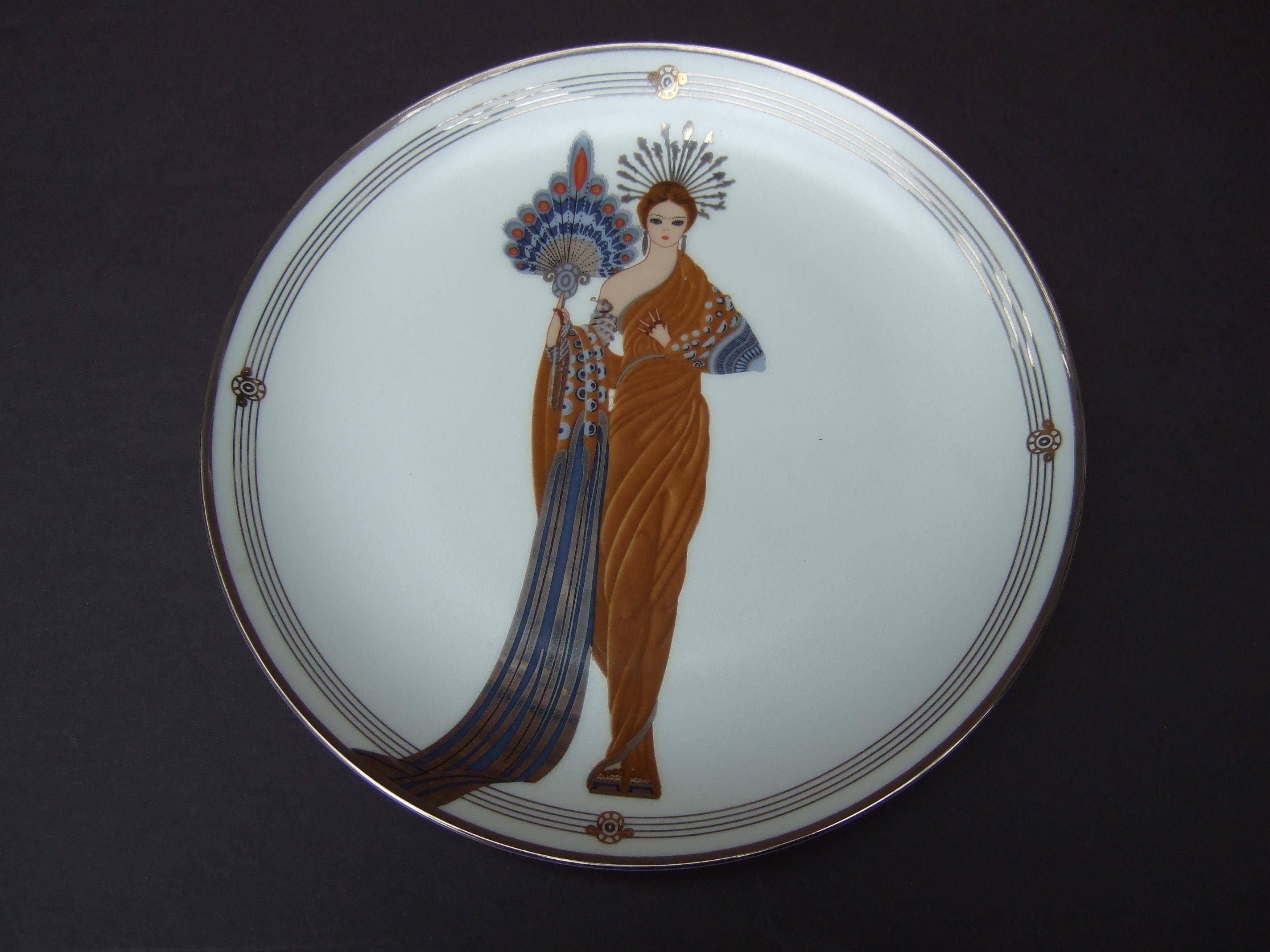 Set of Six House of Erte' Numbered Porcelain Decorative Plates c 1980s 3