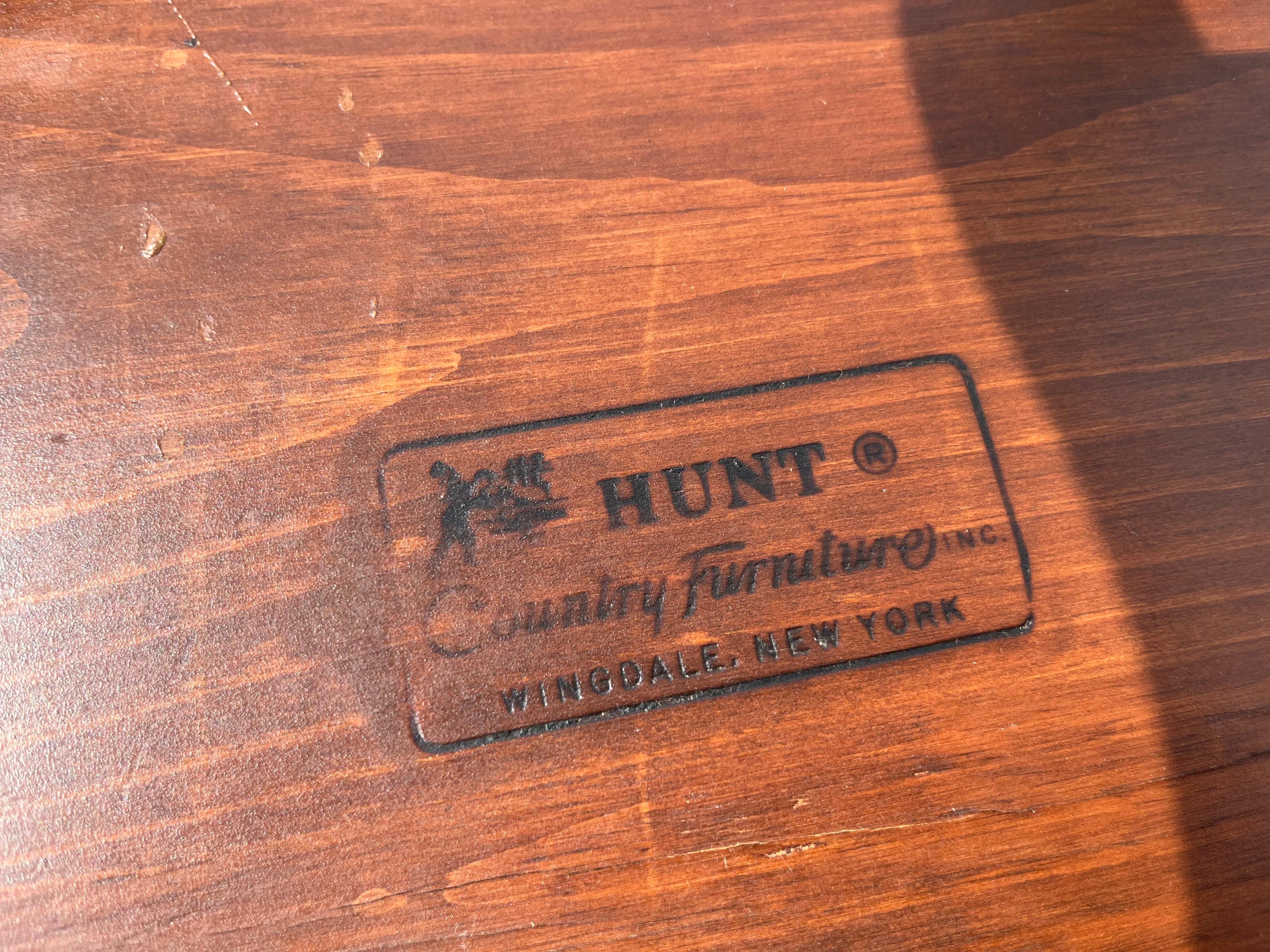 Set of Six Hunt Arm Chairs, Pine, Oak, NY For Sale 10