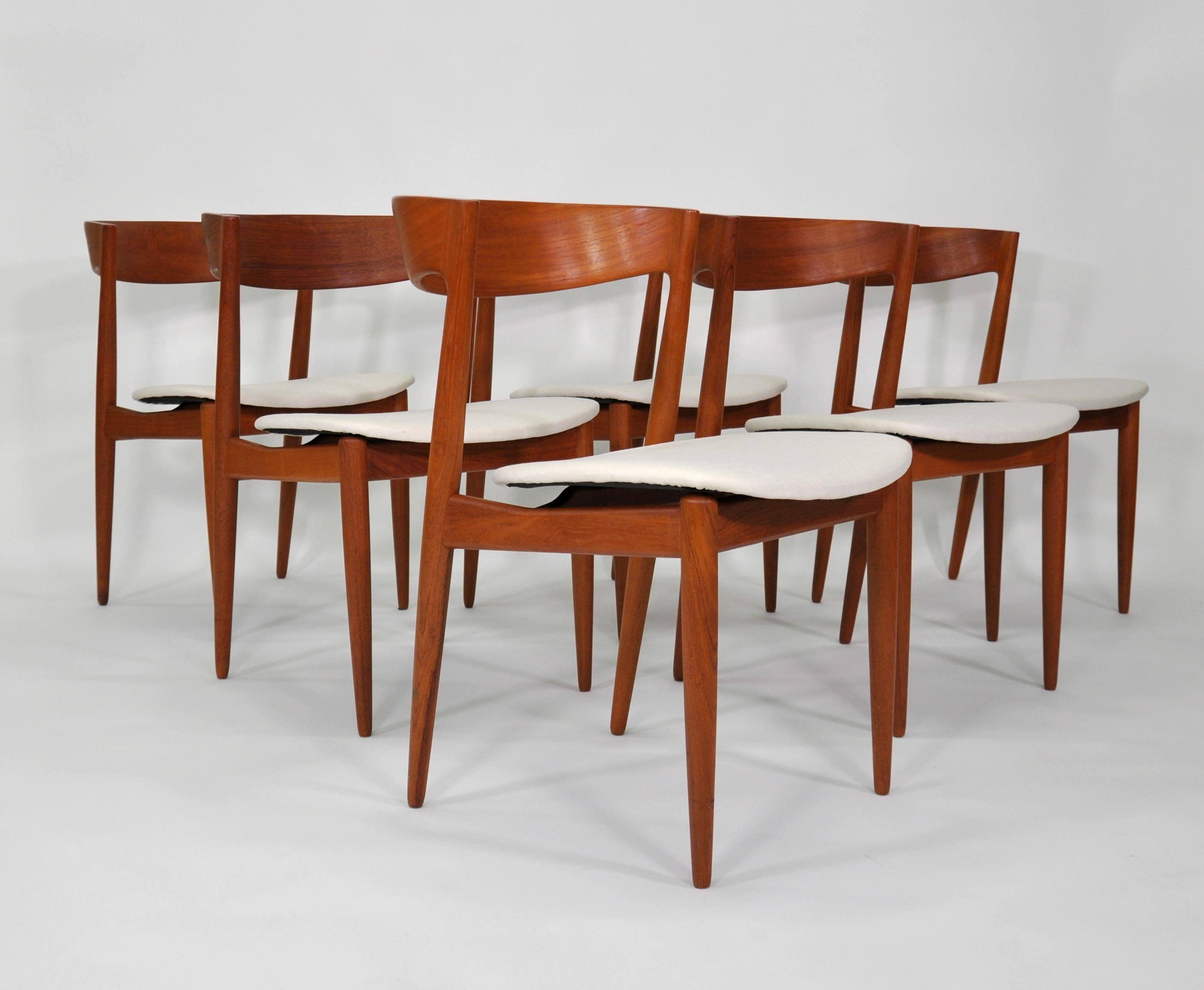 Danish Set of Six H.W. Klein for Bramin Teak Dining Chairs, Denmark, 1960s