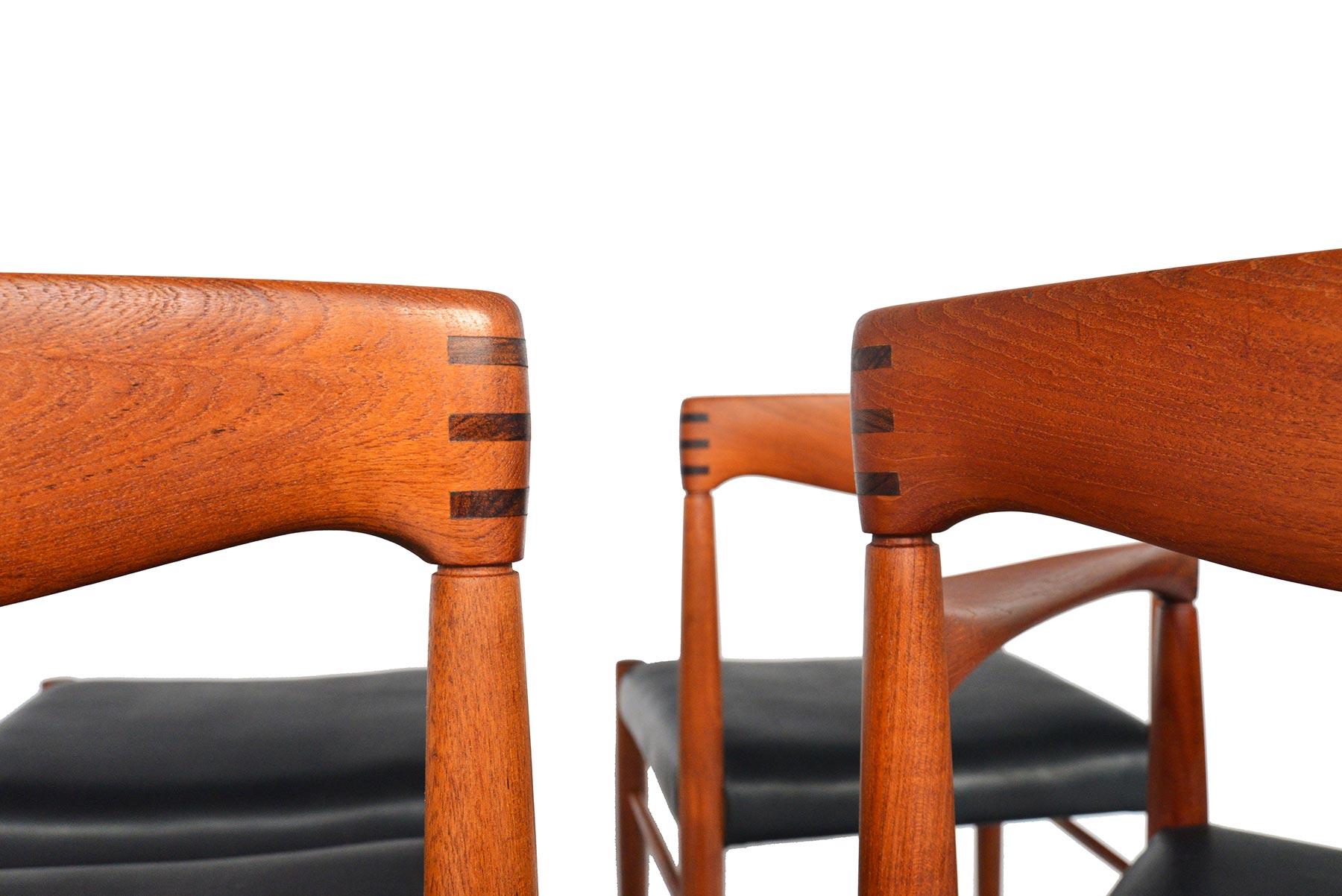 20th Century Set of Six H.W. Klein Teak and Rosewood Dining Chairs