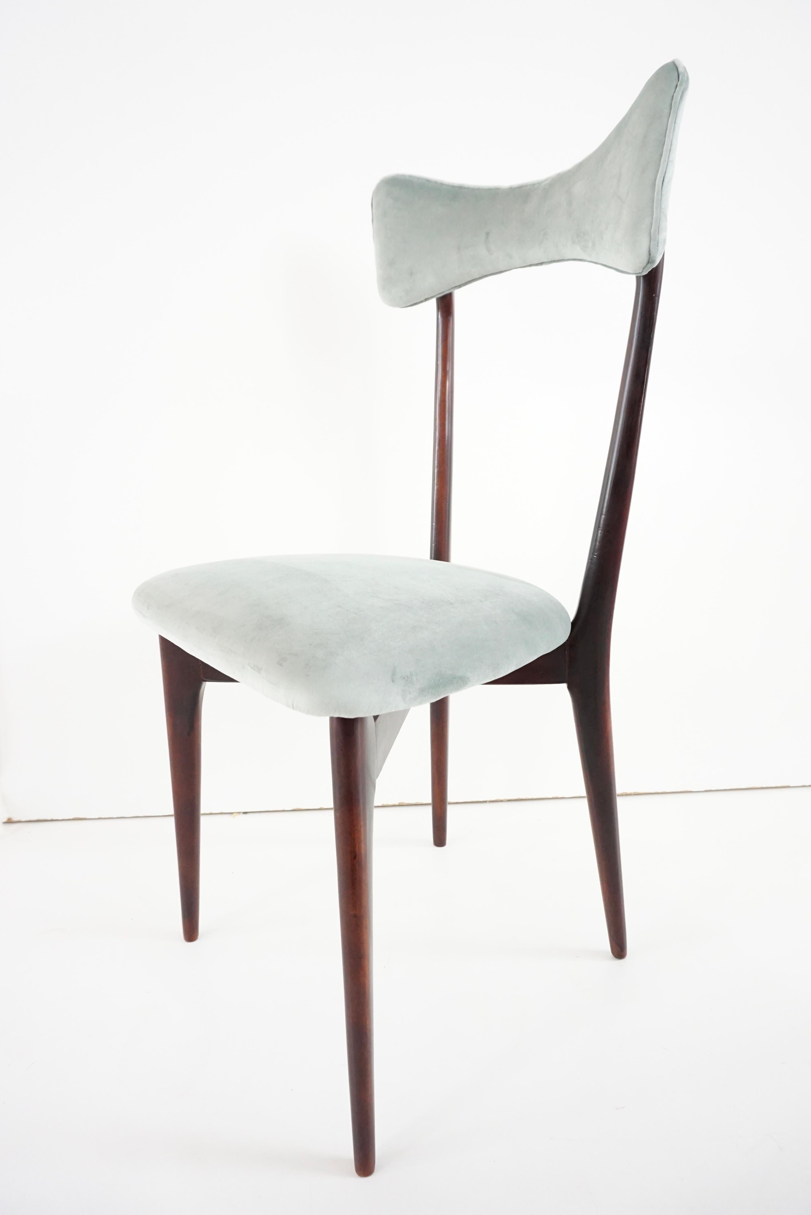 Set of Six Ico and Luisa Parisi Dining Chairs by Ariberto Colombo, 1952 For Sale 6