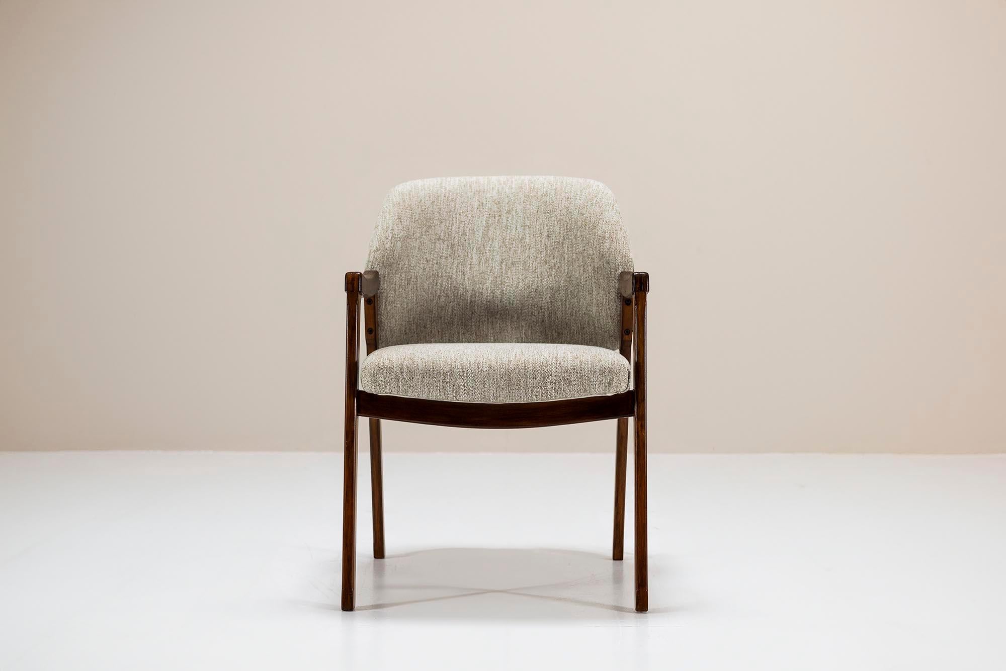 Satz von sechs Ico & Luisa Parisi Modell 814 Esszimmerstühlen für Cassina, Italien 1961 (Mitte des 20. Jahrhunderts)