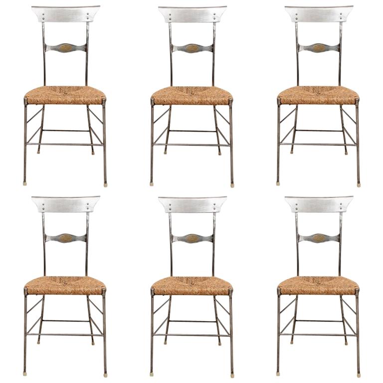Set of Six Industrial Style "Firenze" Cafe Chairs