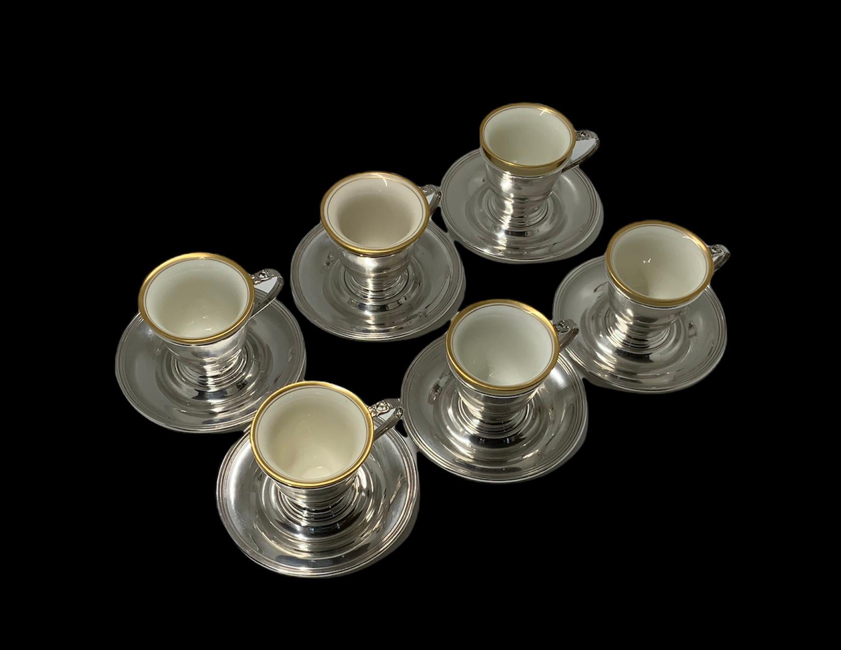 silver saucers