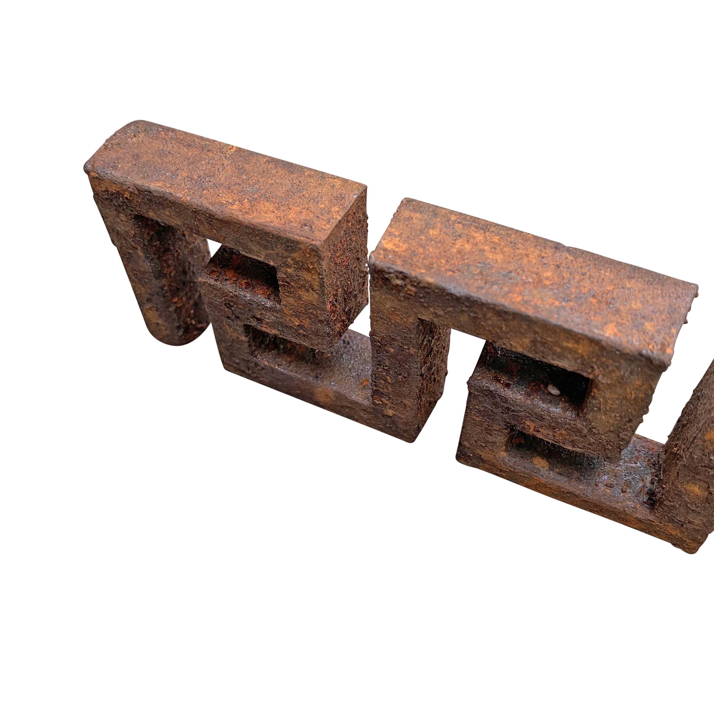20th Century Set of Six Iron Greek Key Fragments For Sale