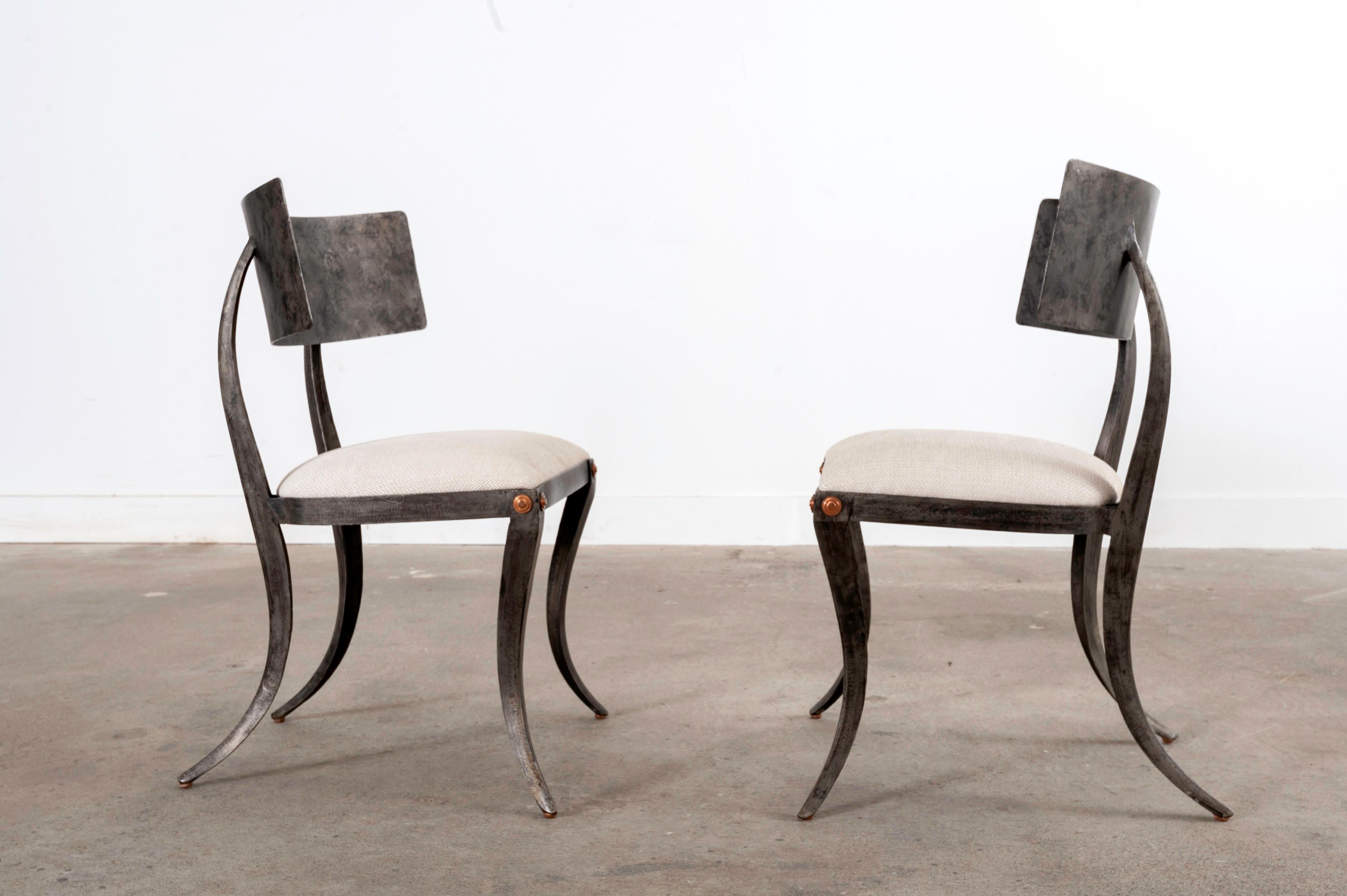Set of Six Iron Klismos Dining Chairs by Ched Berenguer-Topacio 3