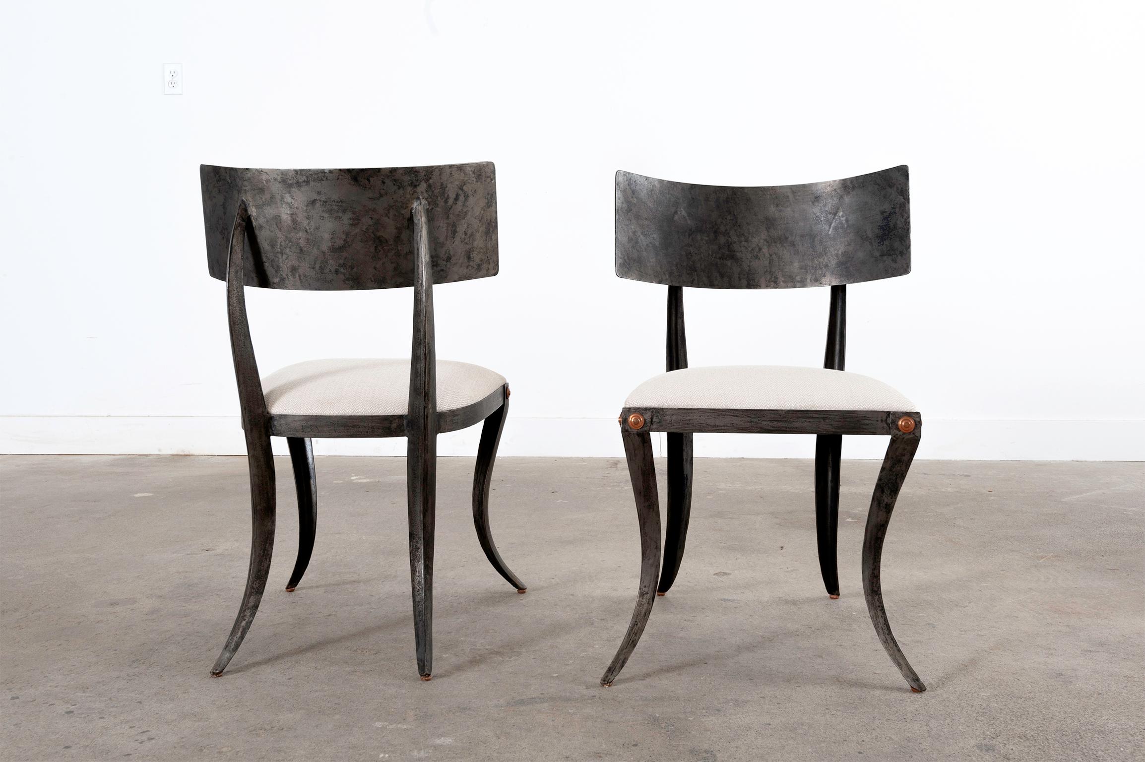 Set of Six Iron Klismos Dining Chairs by Ched Berenguer-Topacio 6