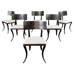 Set aus sechs eisernen Klismos-Esszimmerstühlen von Ched Berenguer-Topacio