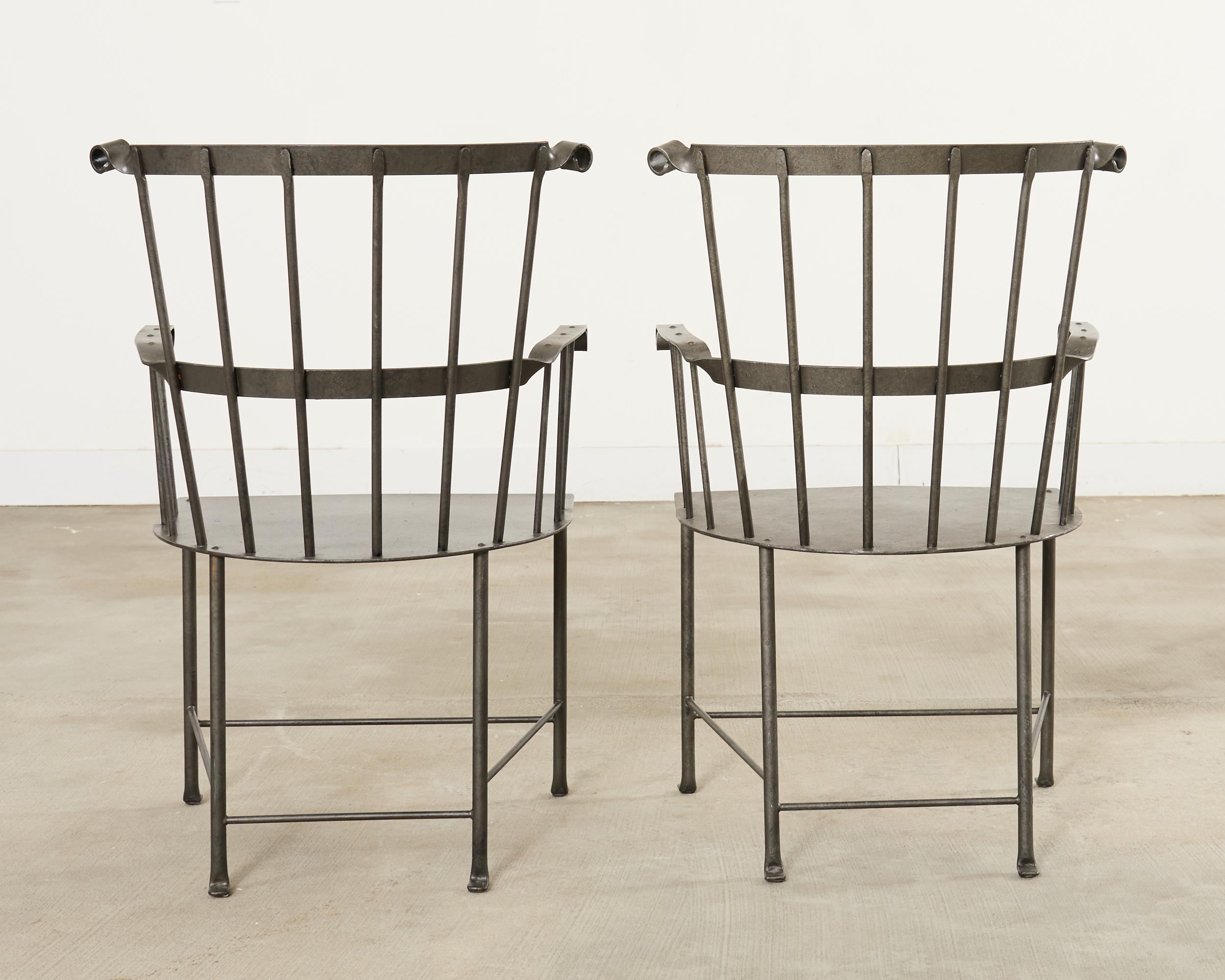 Set of Six Iron Windsor Chairs by Munder Skiles im Angebot 8