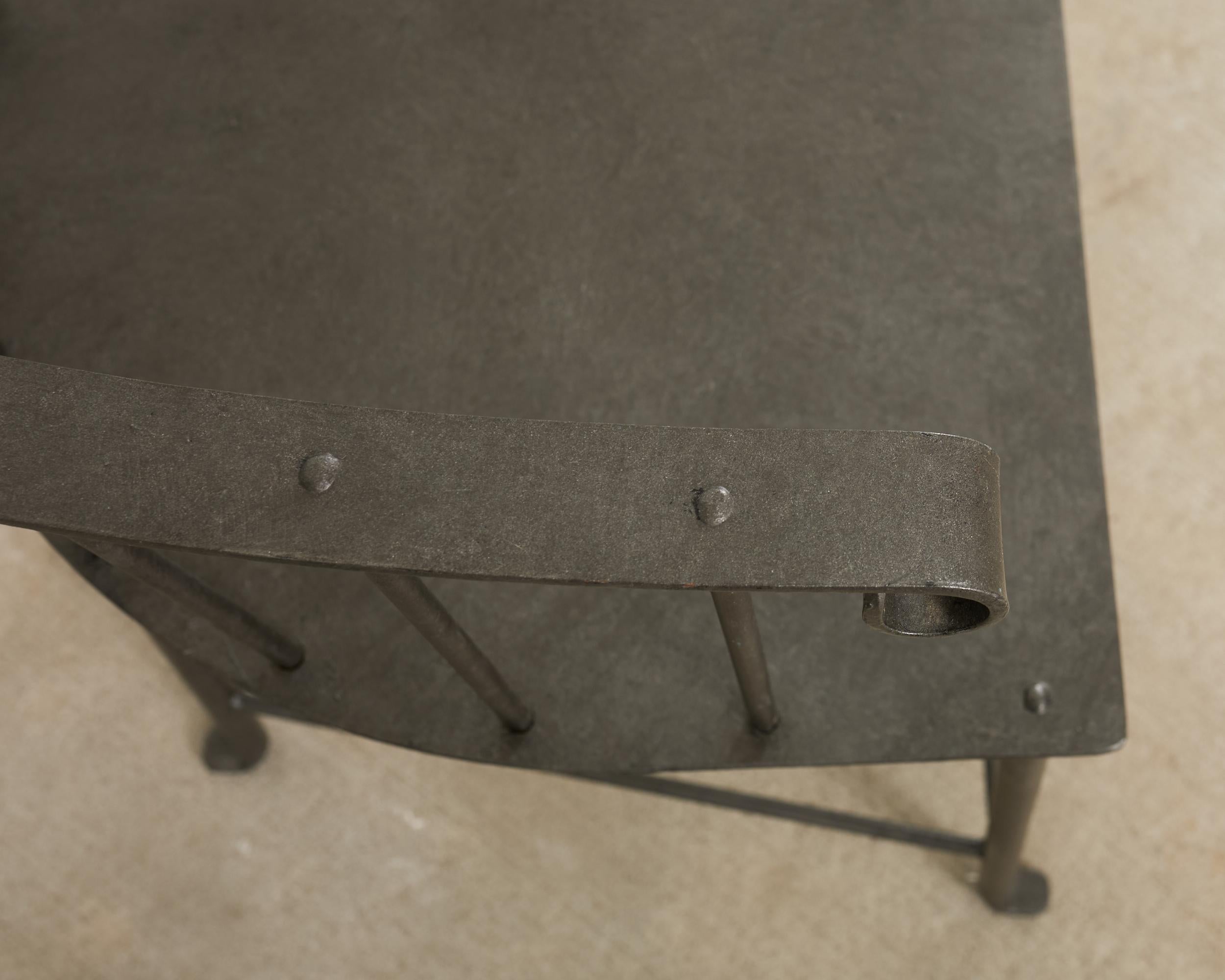 Set of Six Iron Windsor Chairs by Munder Skiles (Eisen) im Angebot