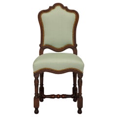 Set of Six Italian 18th Century Louis XIV Period Walnut Dining Chairs