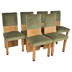 Set of Six Italian Chairs, 1930s