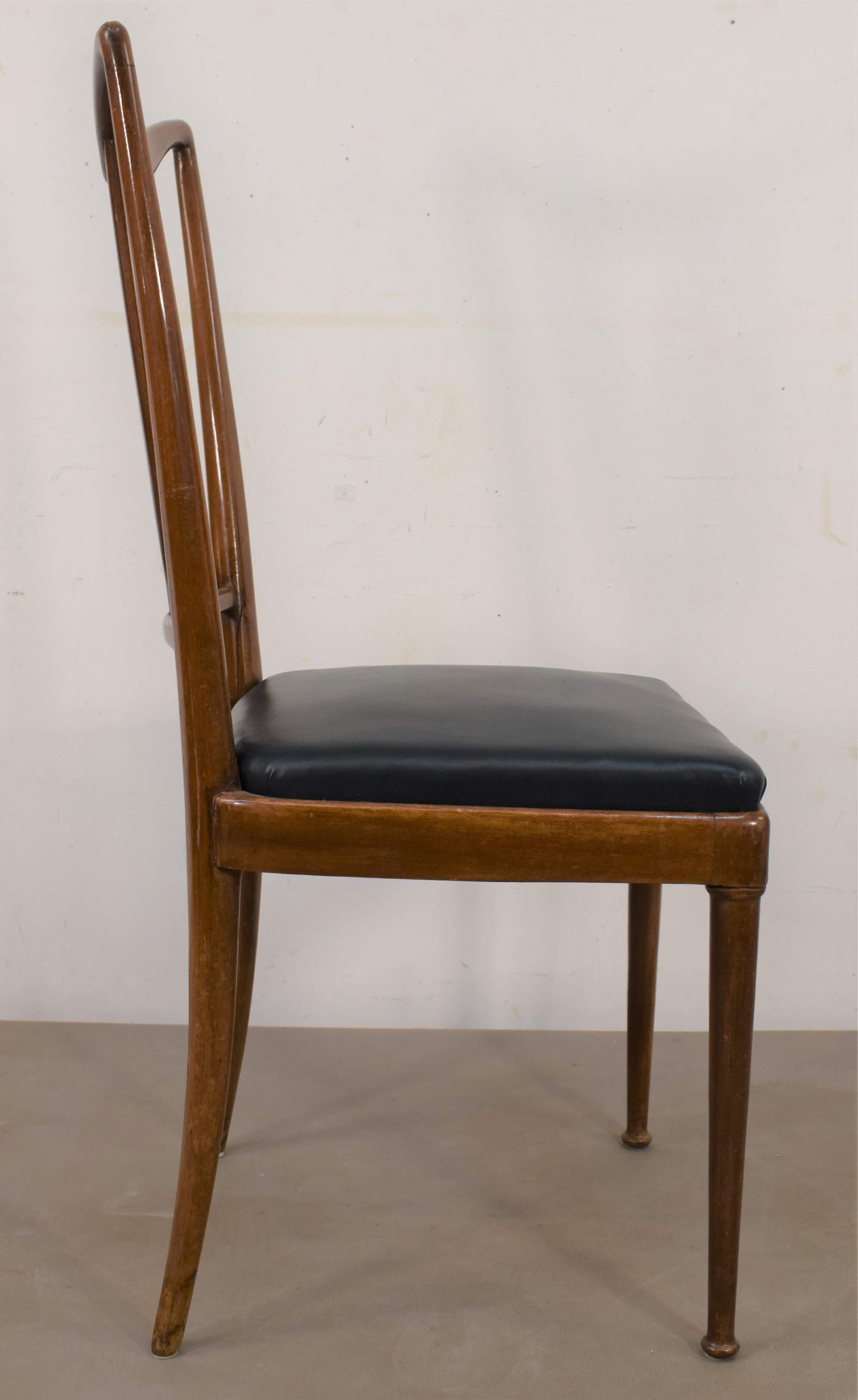 Set of Six Italian Chairs, 1950s 2