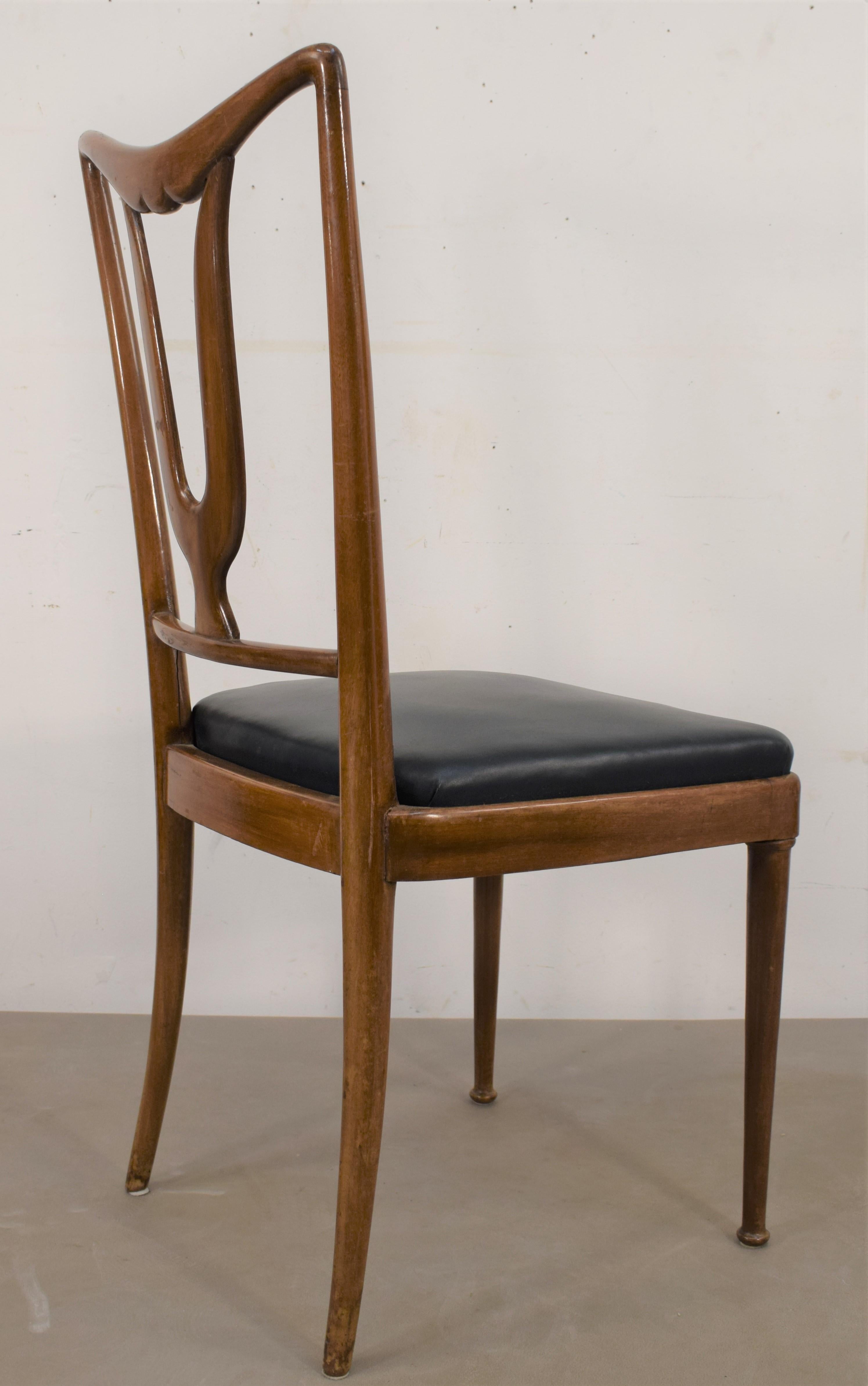 Set of Six Italian Chairs, 1950s 3