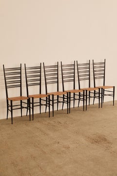 Set of Six Italian Chiavarine Chairs.