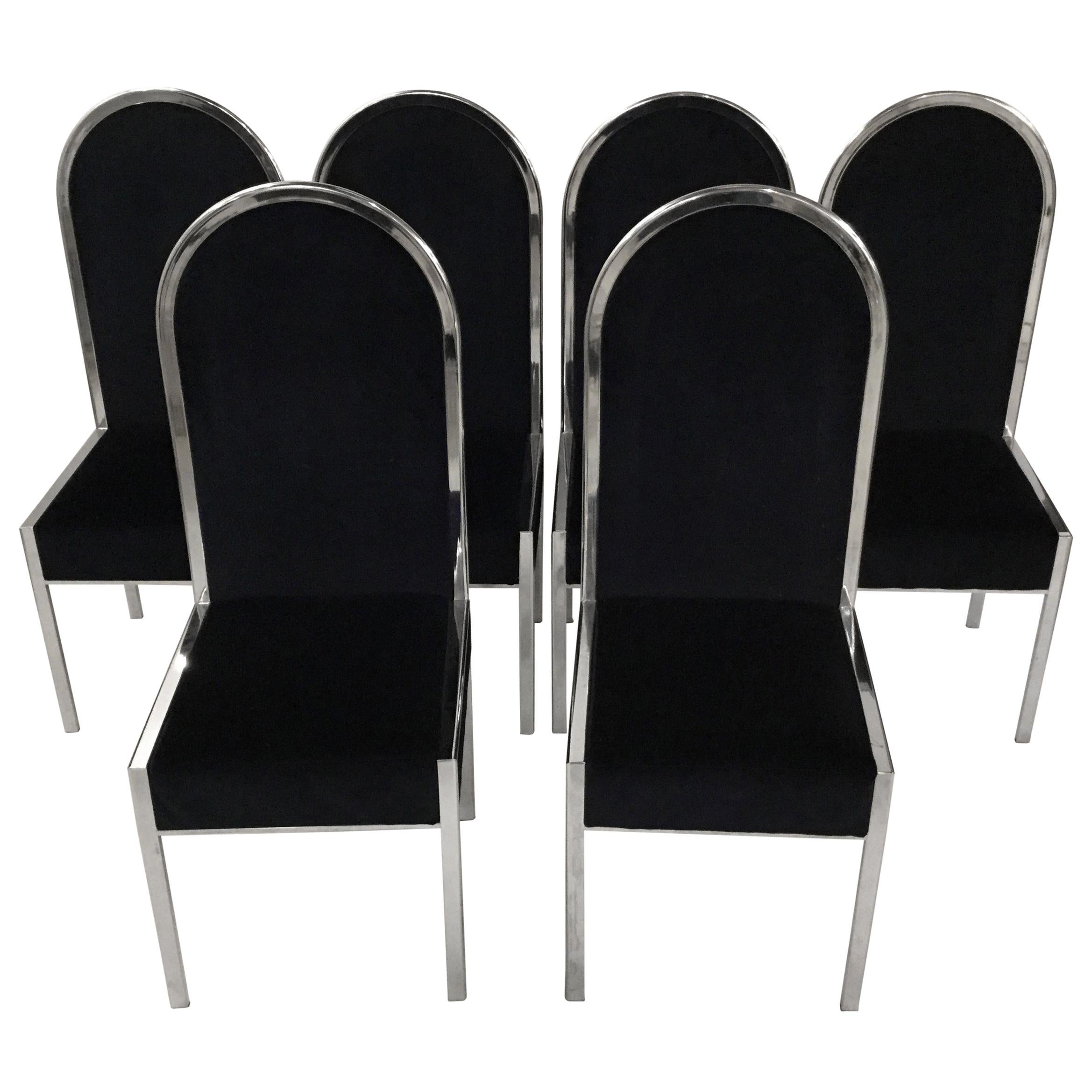 Set of Six Italian Design Dining Chairs by Mario Sabot