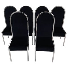 Set of Six Italian Design Dining Chairs by Willy Rizzo