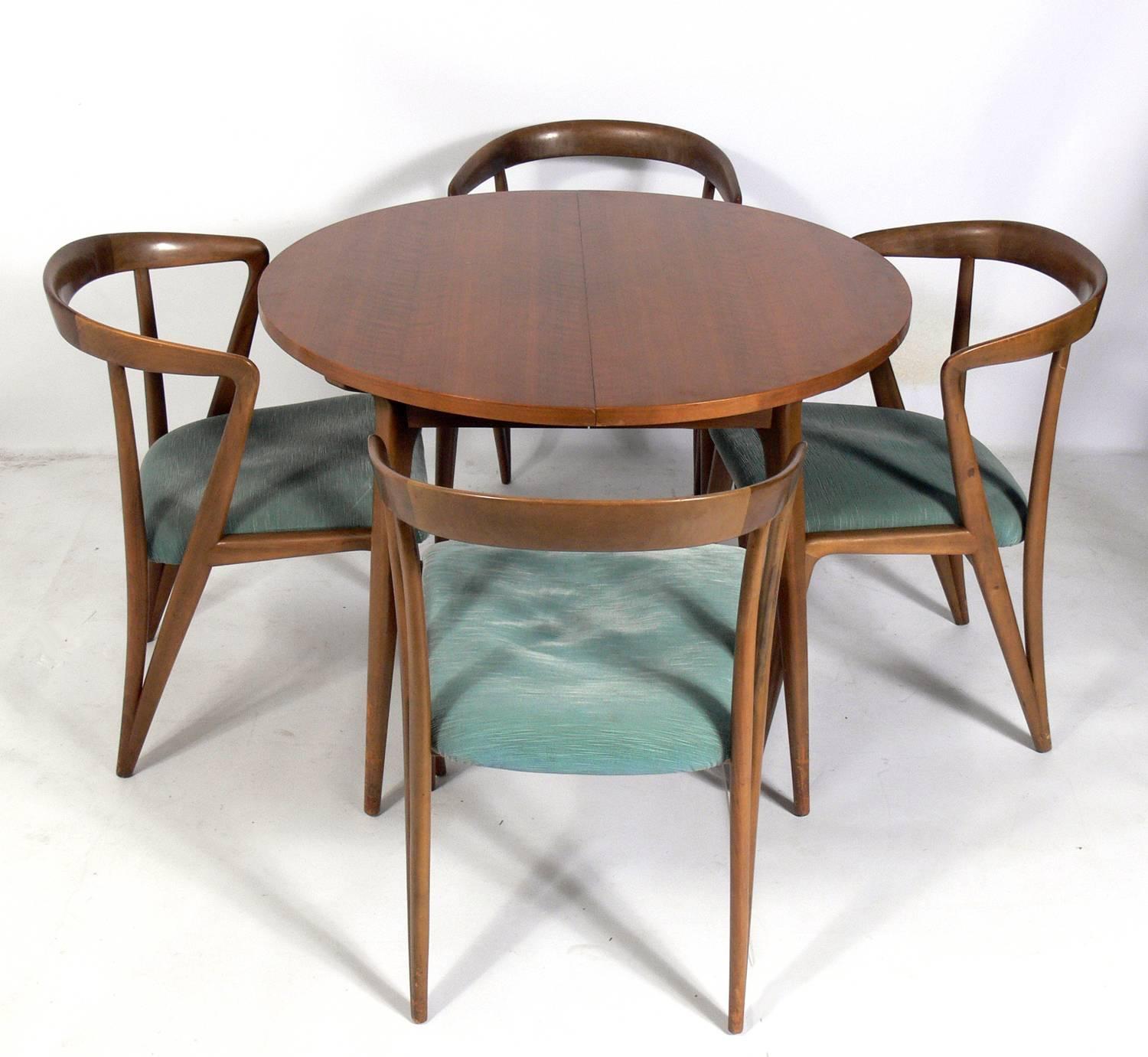 Set of Six Italian Dining Chairs by Bertha Schaefer In Good Condition In Atlanta, GA