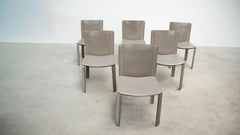 Set of six Italian dining chairs by Cidue