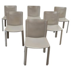 Set of six Italian dining chairs by Cidue
