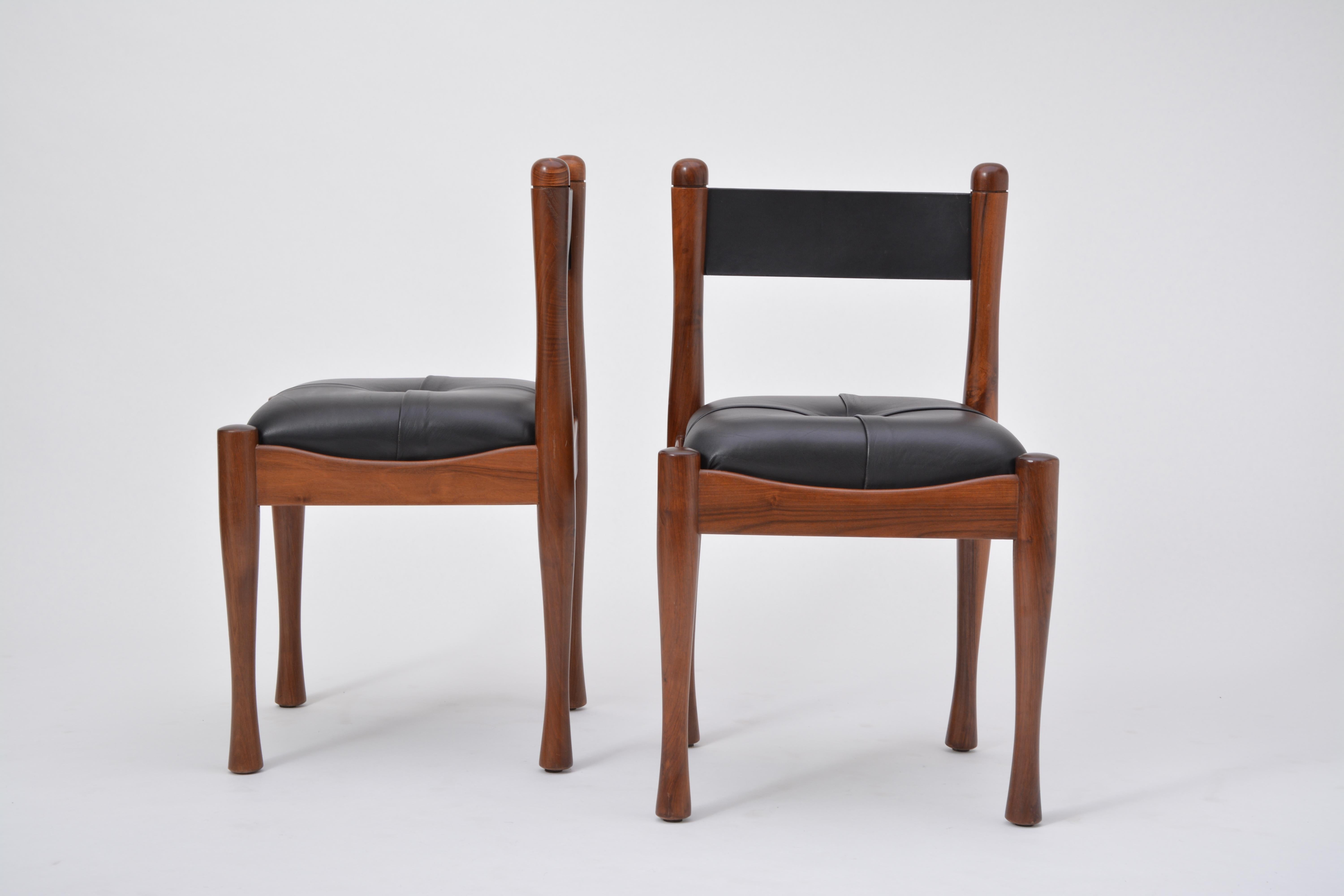 Set of six Italian Mid-Century dining chairs by Silvio Coppola for Bernini 4