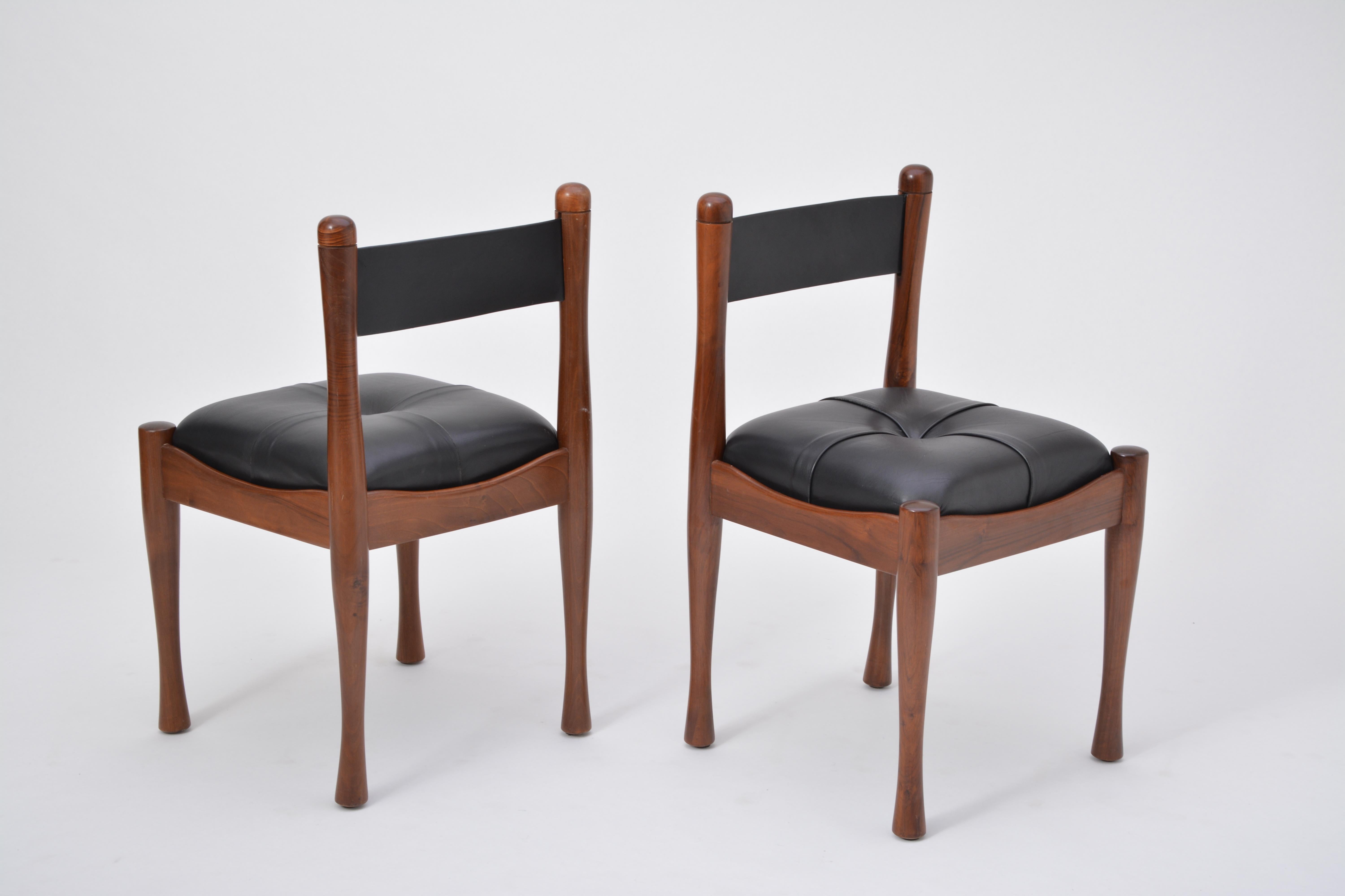 Set of six Italian Mid-Century dining chairs by Silvio Coppola for Bernini 5
