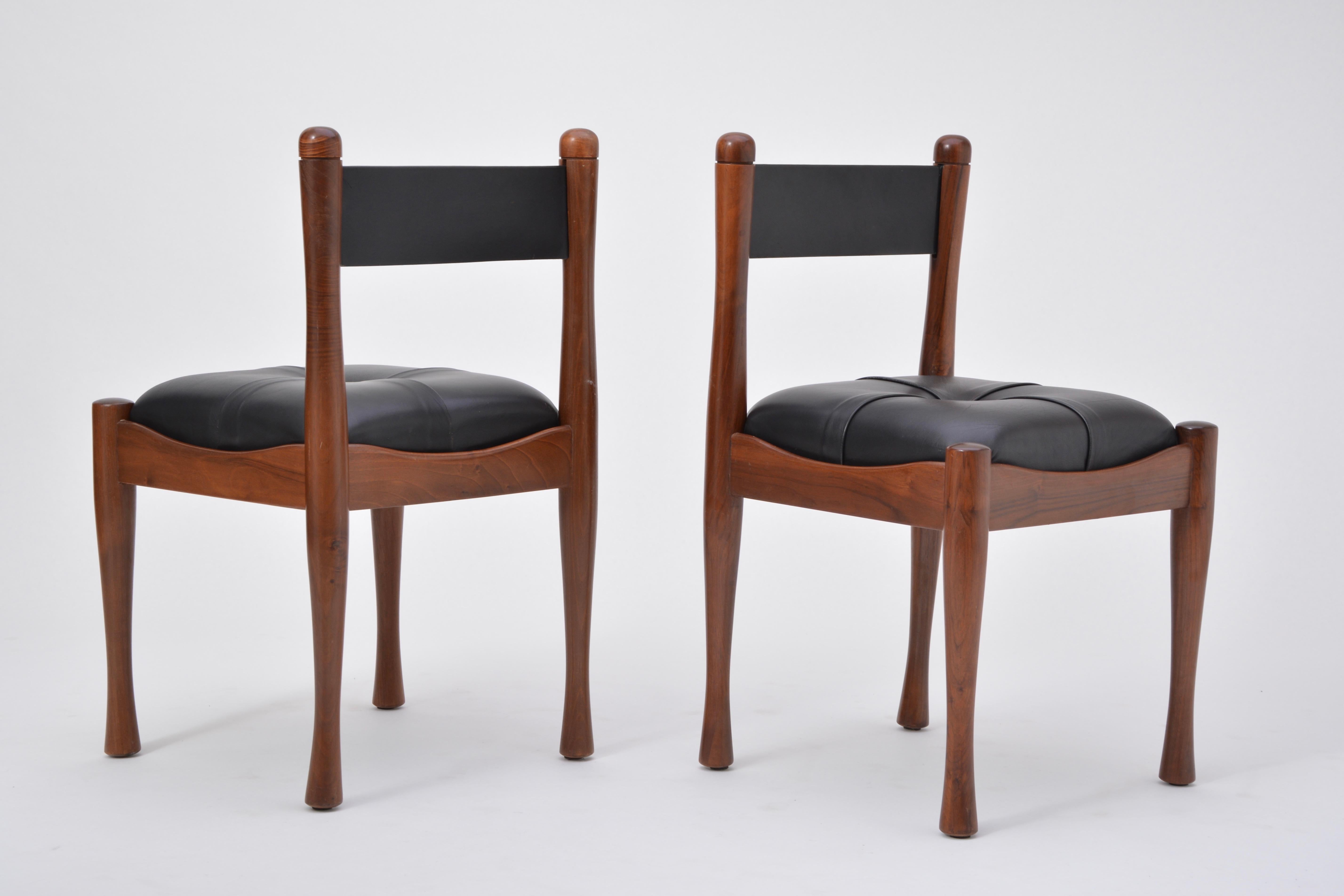 Set of six Italian Mid-Century dining chairs by Silvio Coppola for Bernini 6