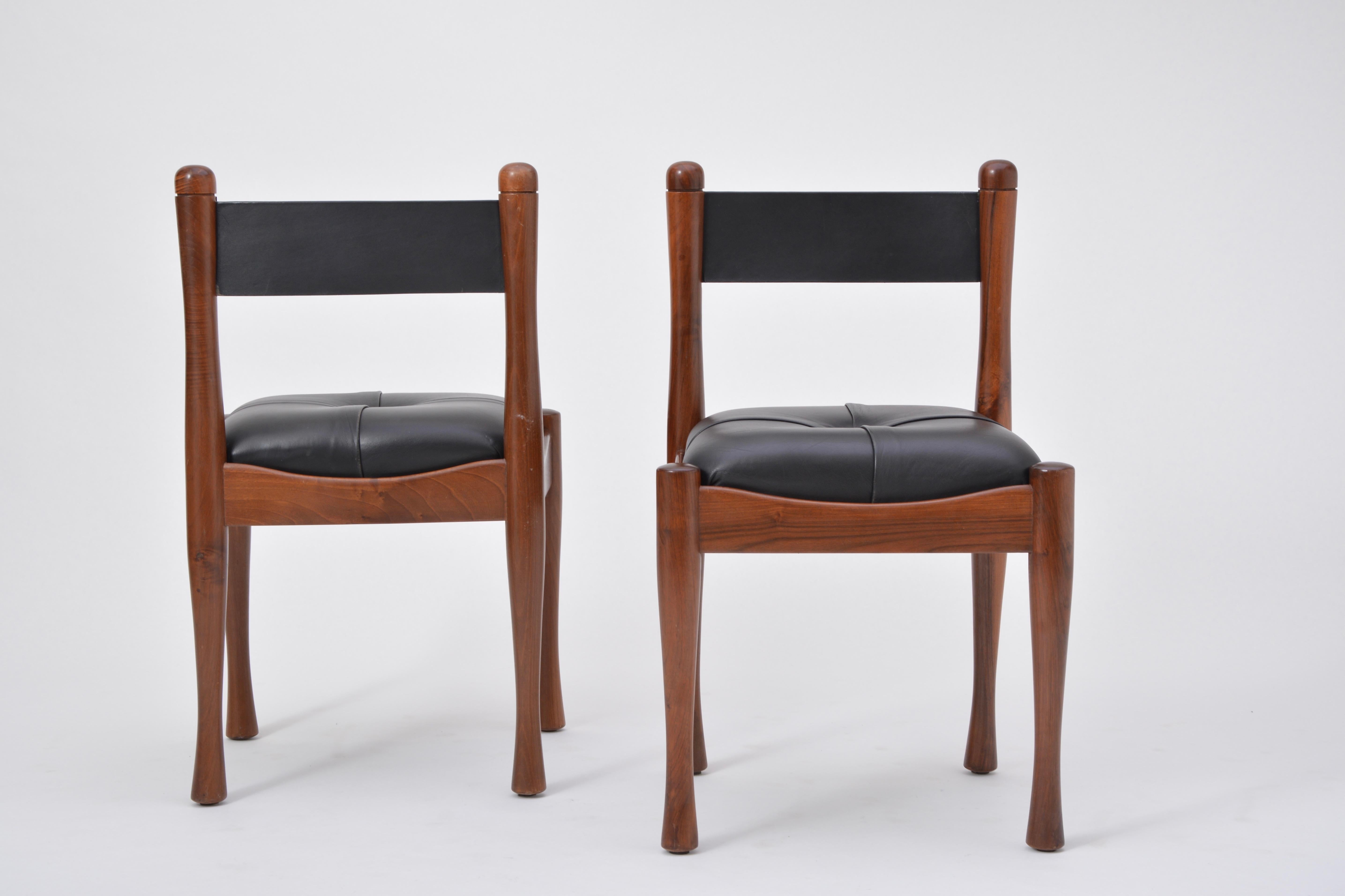 Set of six Italian Mid-Century dining chairs by Silvio Coppola for Bernini 2