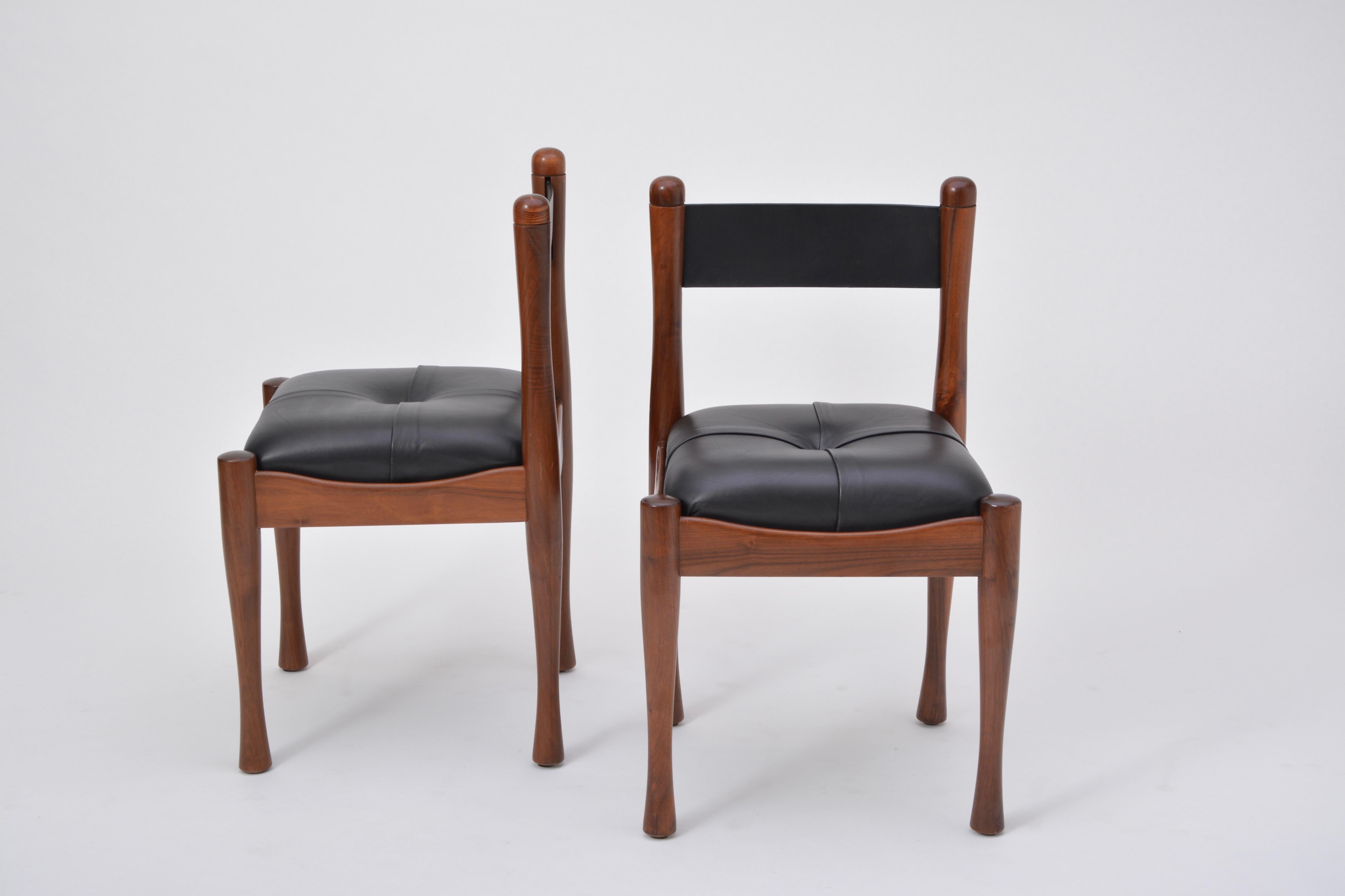 Set of six Italian Mid-Century dining chairs by Silvio Coppola for Bernini 3